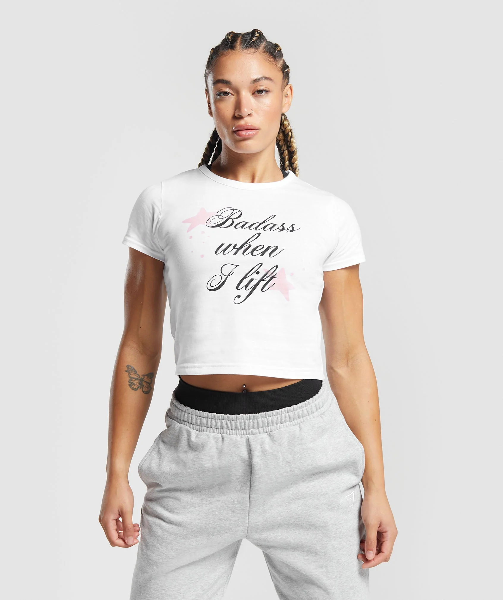 Gymshark When I Lift Crop Top - White