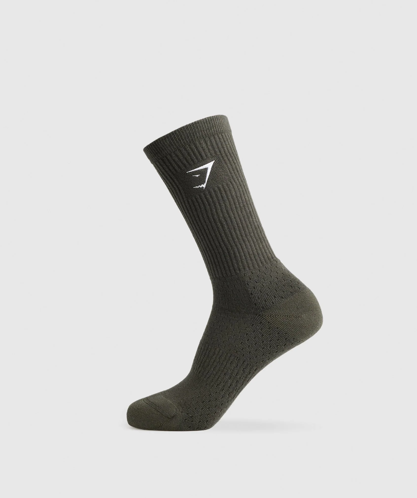 Gymshark Premium Sharkhead Crew Single - Deep Olive Green