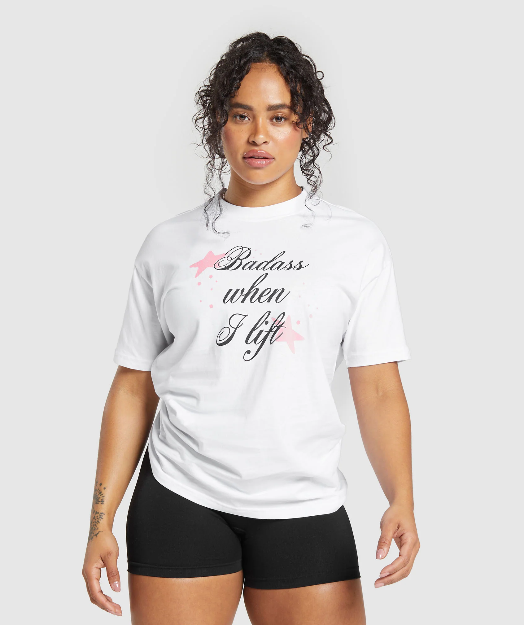 Gymshark When I Lift Oversized T-Shirt - White