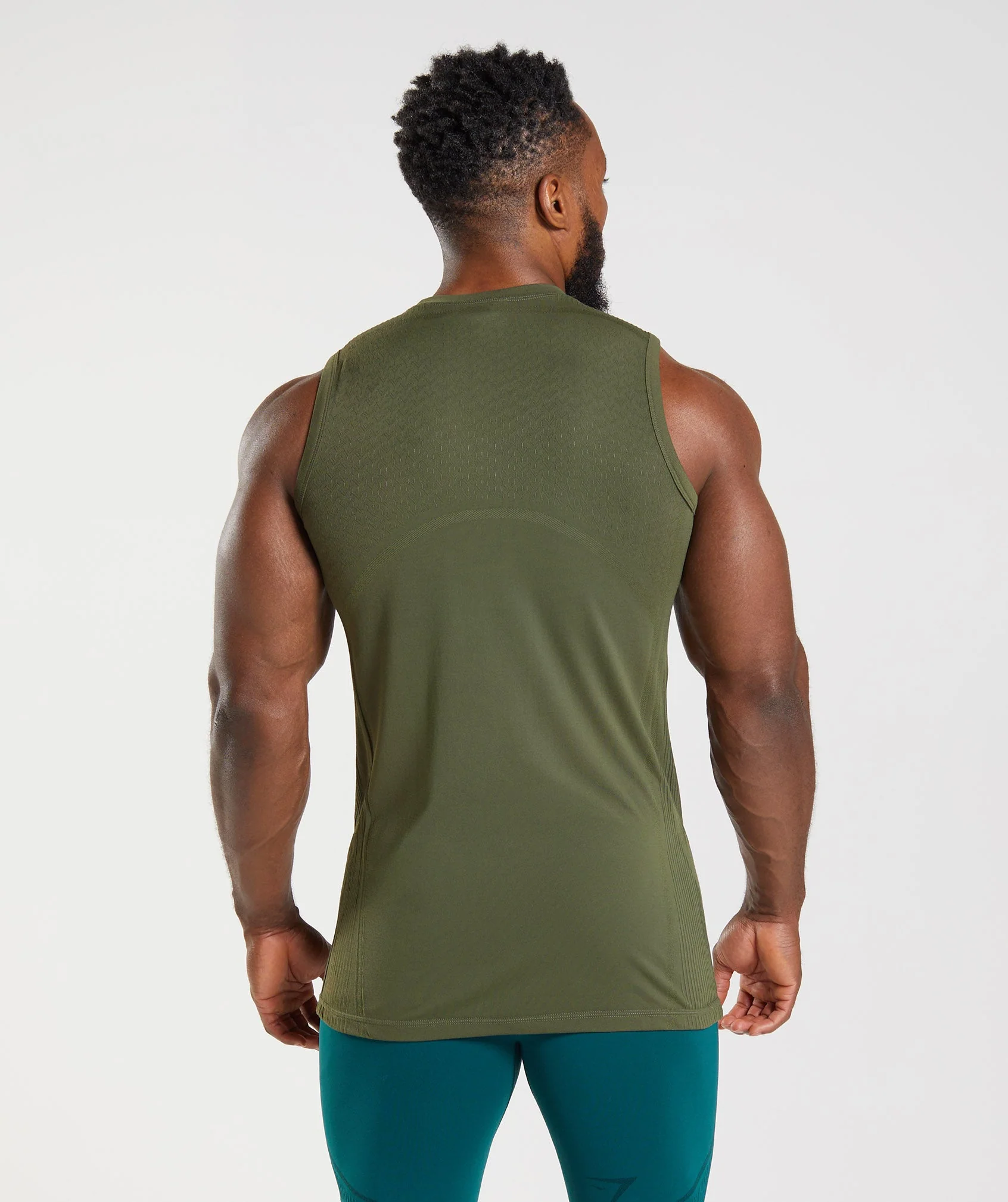 Gymshark 315 Seamless Tank - Core Olive/Marsh Green