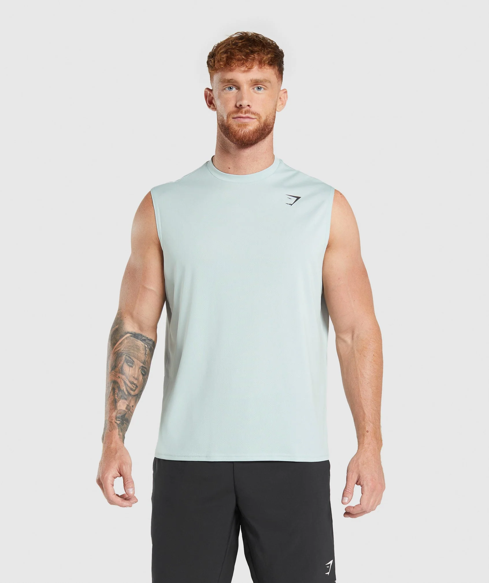 Gymshark Oversized Performance Tank - Cool Blue