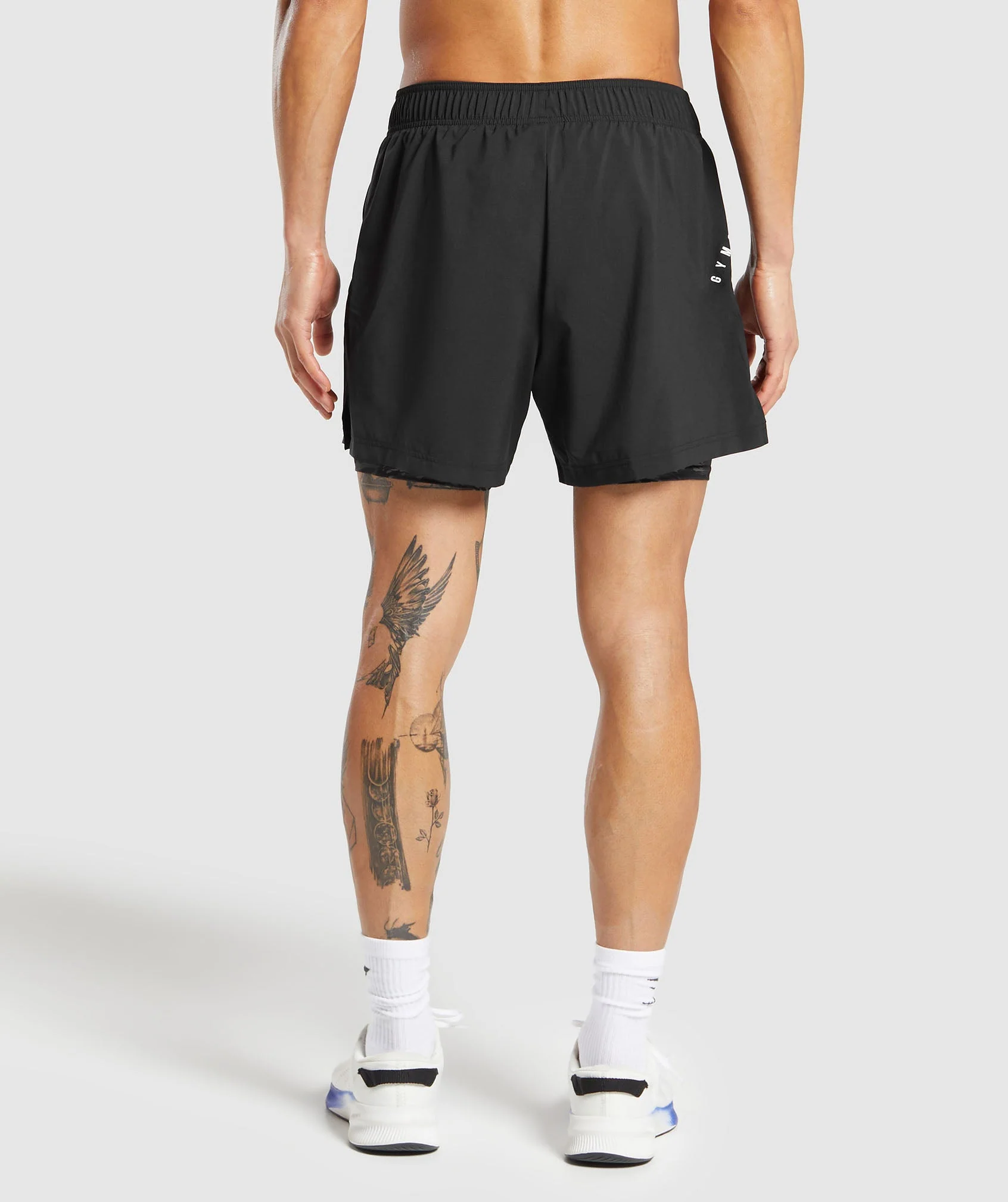 Gymshark Sport 5 2 in 1 Shorts - Black/Asphalt Grey