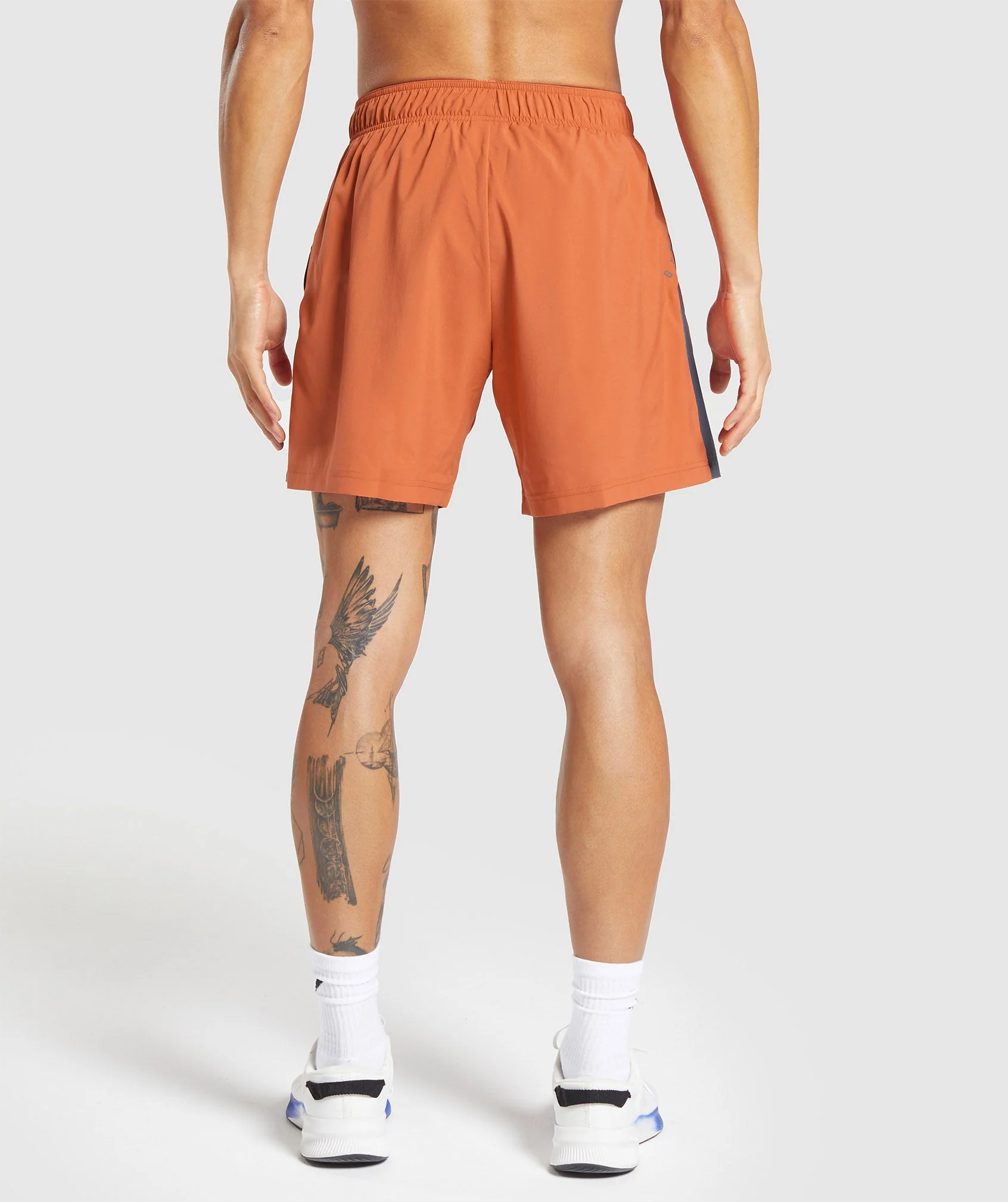 Gymshark Sport 7 Shorts - Muted Orange/Titanium Blue
