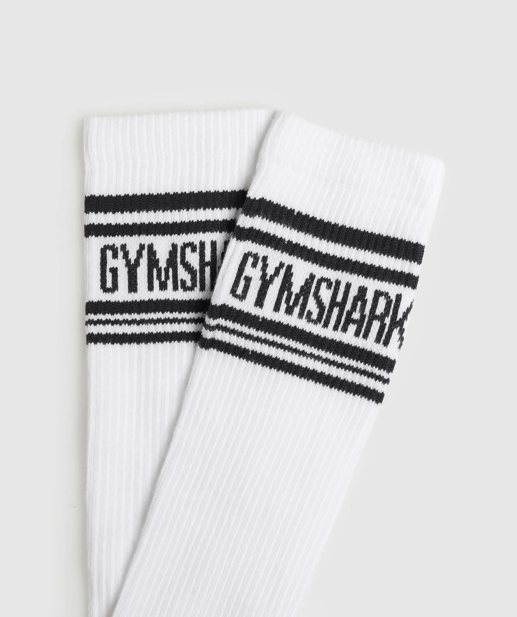 Gymshark Long Stripe Socks - White