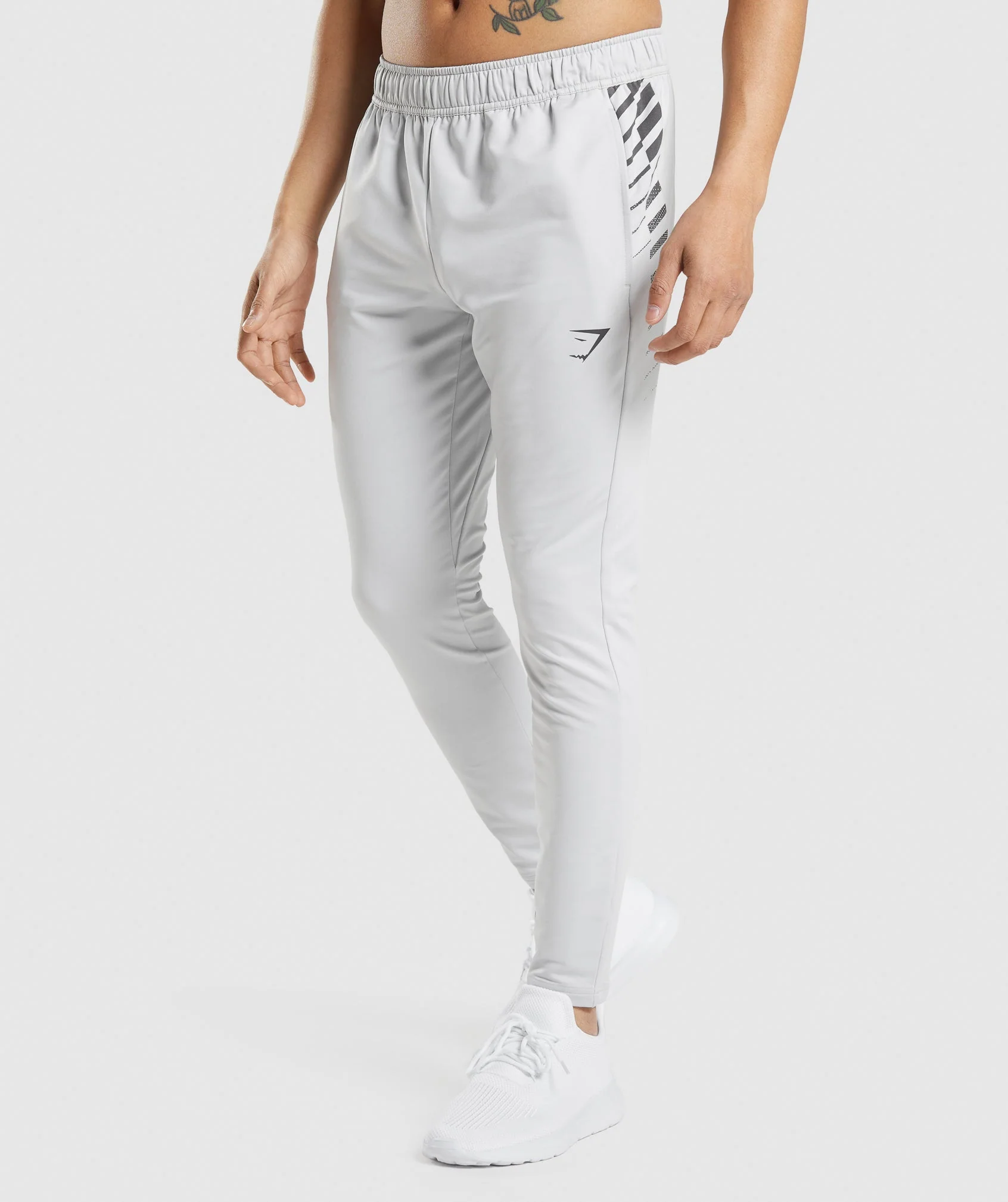 Gymshark Sport Stripe Joggers - Light Grey