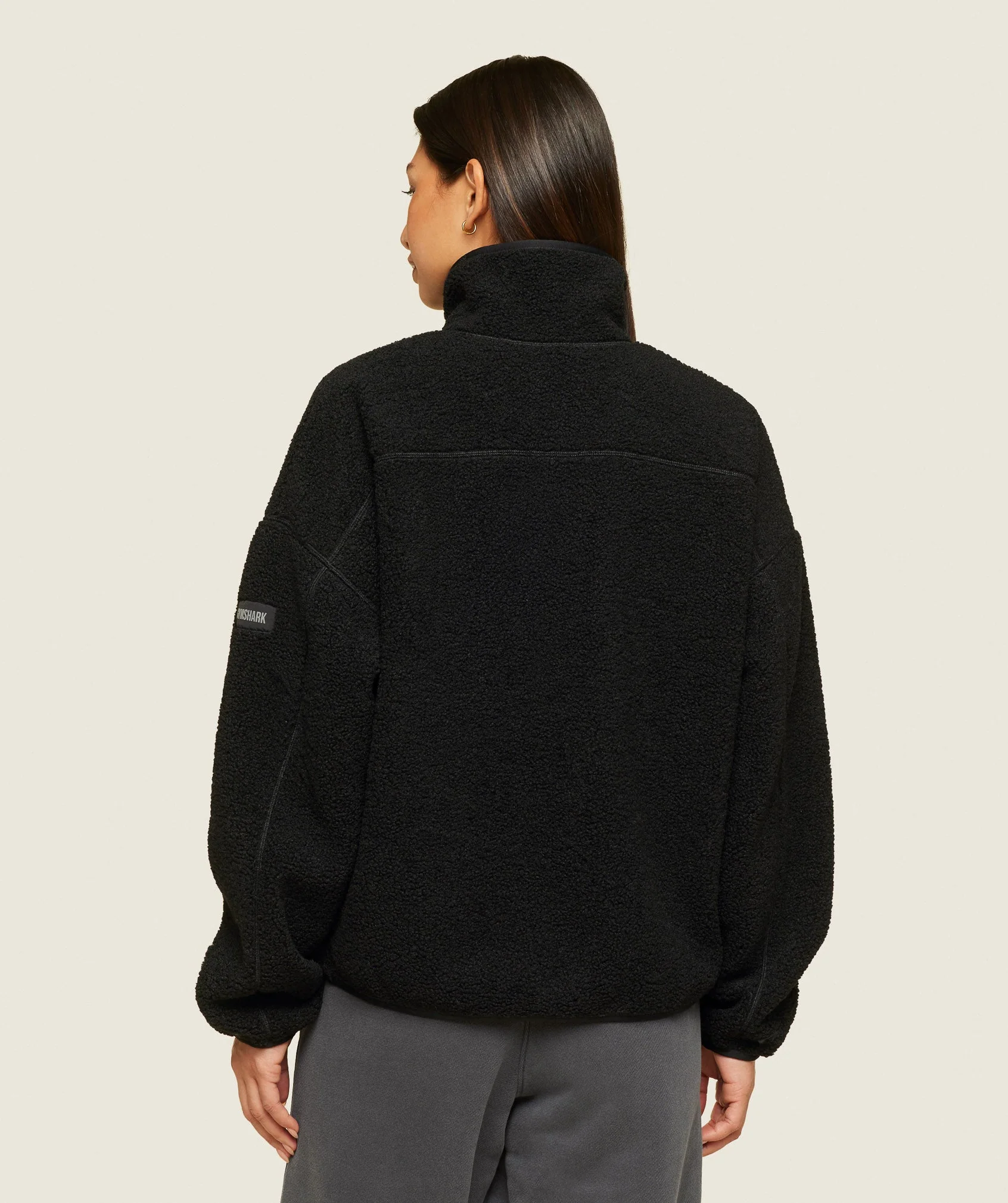 Gymshark everywear Zip Up Sherpa Jacket - Black