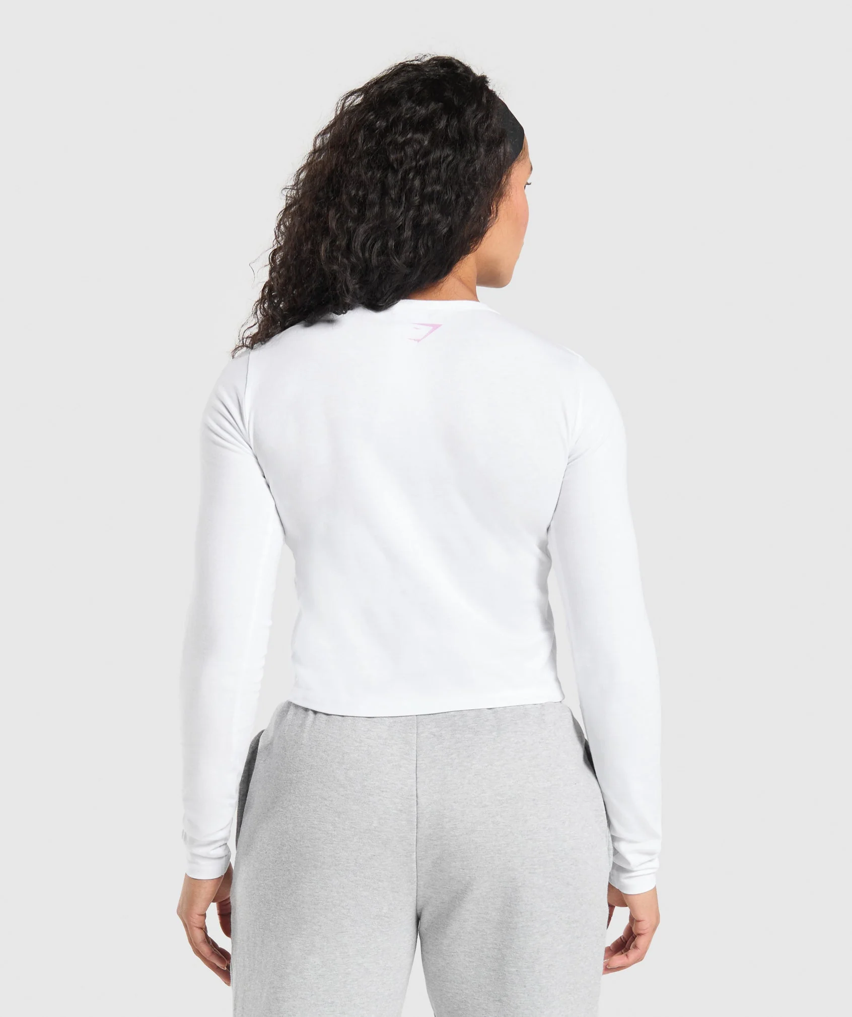 Gymshark Lifting Baddie Midi Long Sleeve Top - White