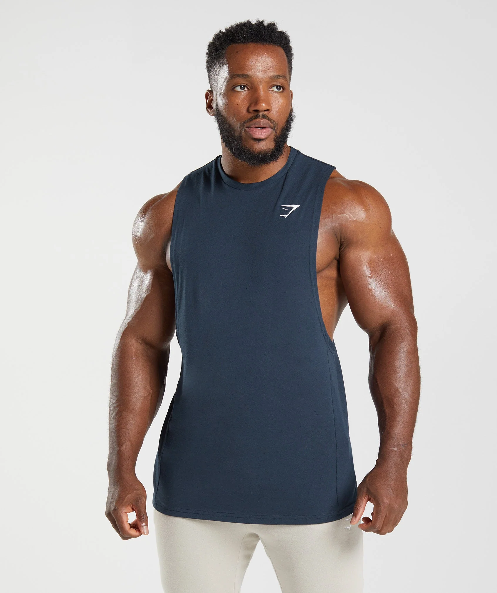 Gymshark React Drop Arm Tank - Navy