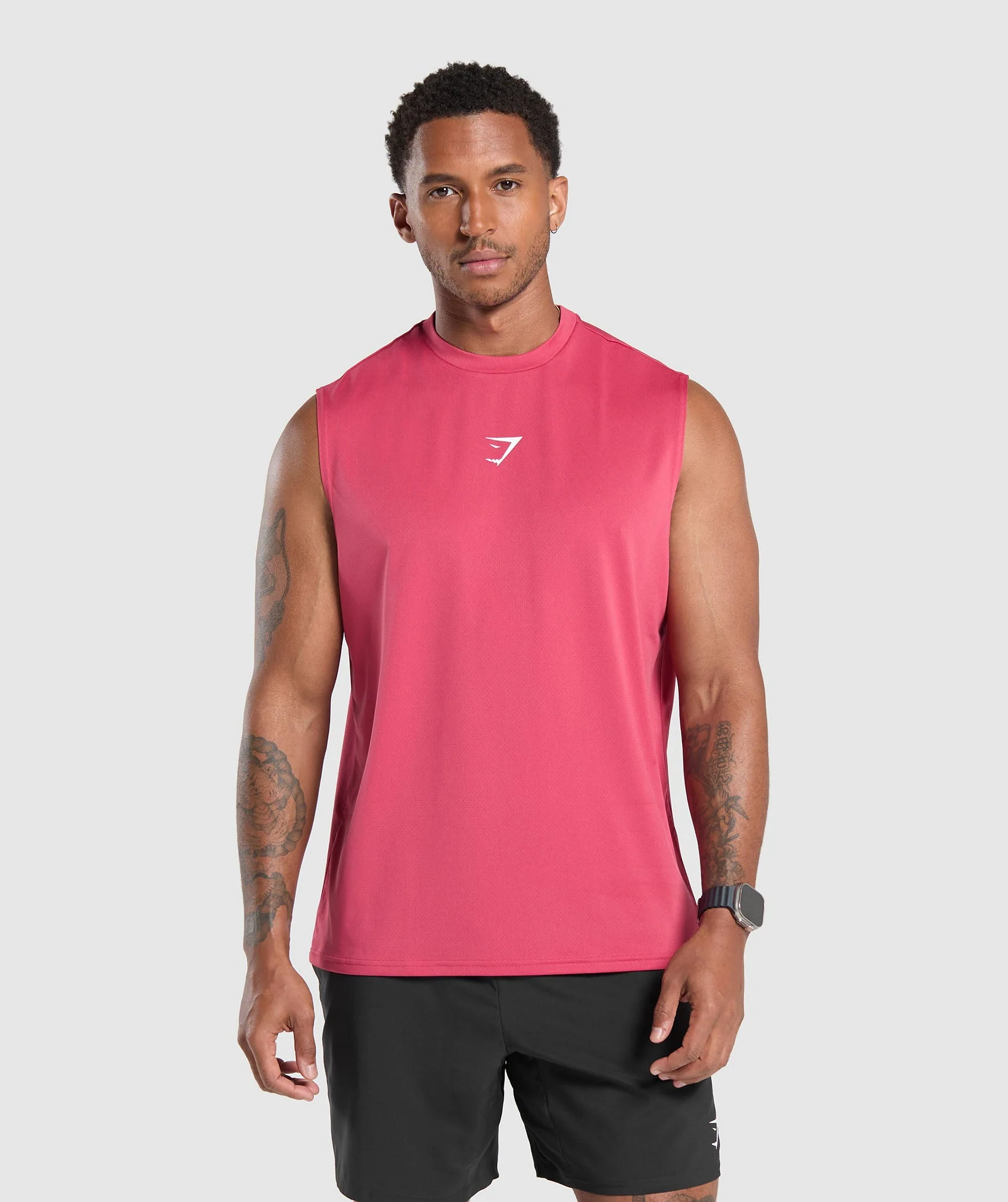 Gymshark Training Department Cut Off Tank - Vintage Pink