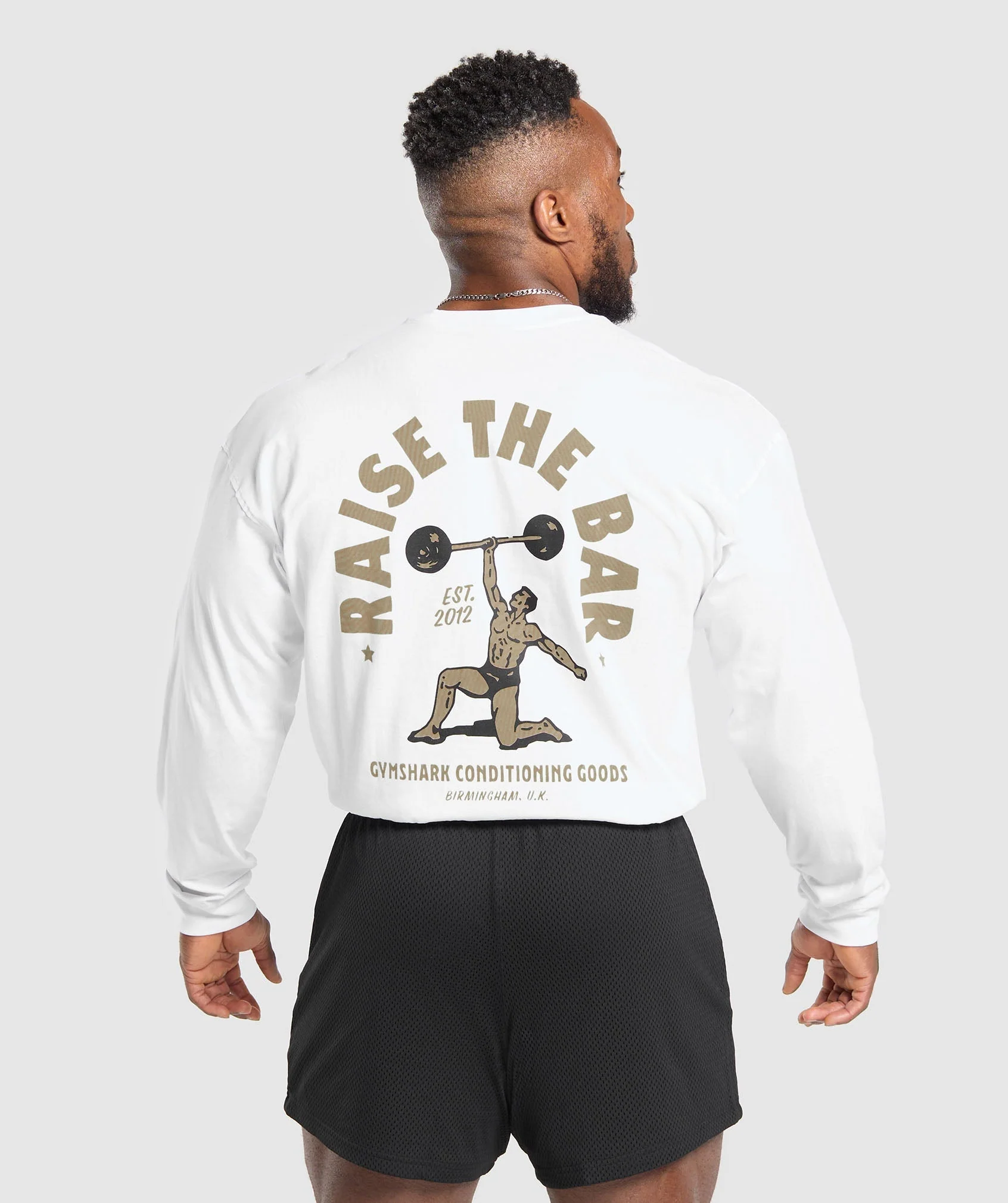 Gymshark Raise The Bar Long Sleeve T-Shirt - White