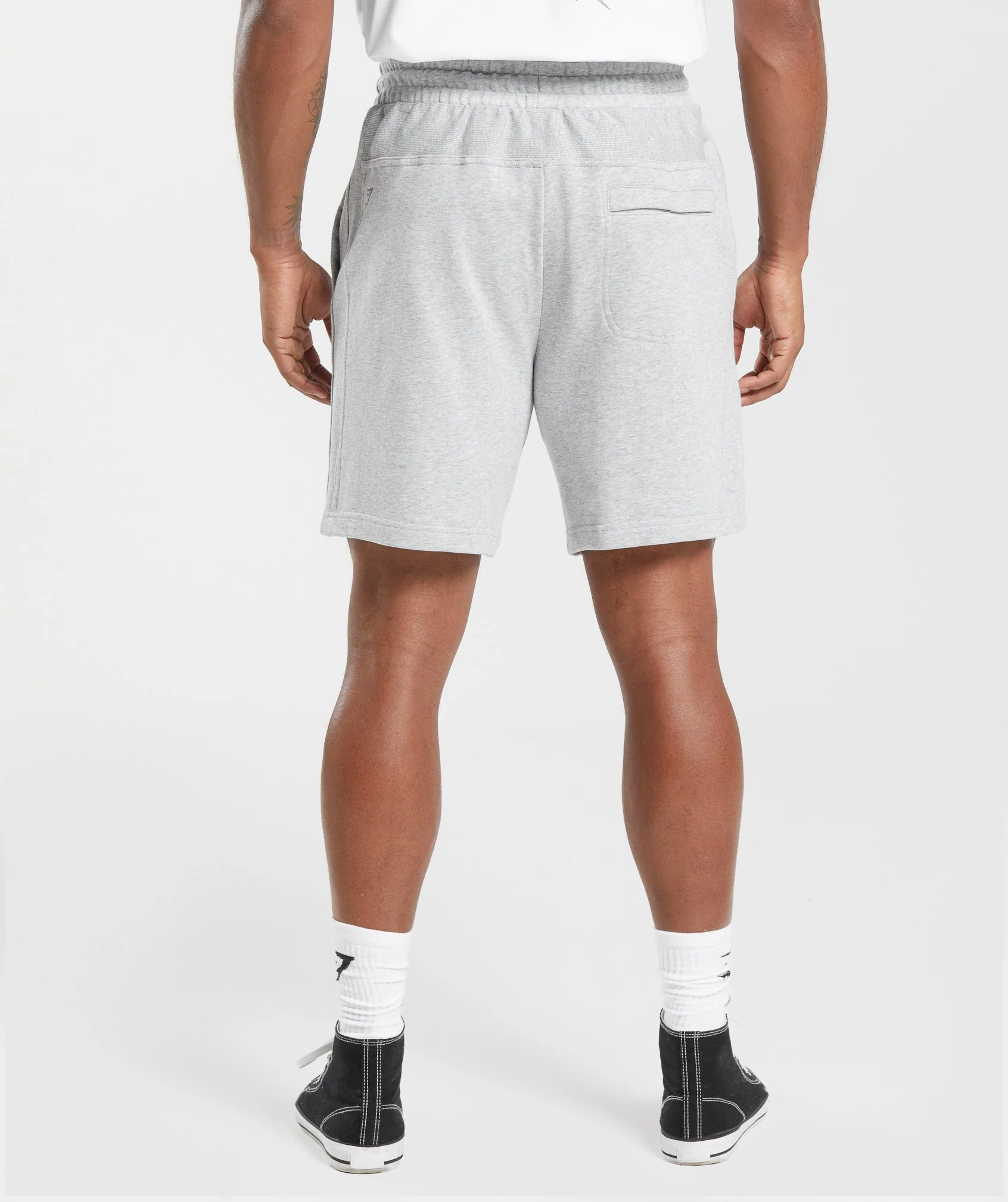 Gymshark Rest Day Essentials Shorts - Light Grey Core Marl
