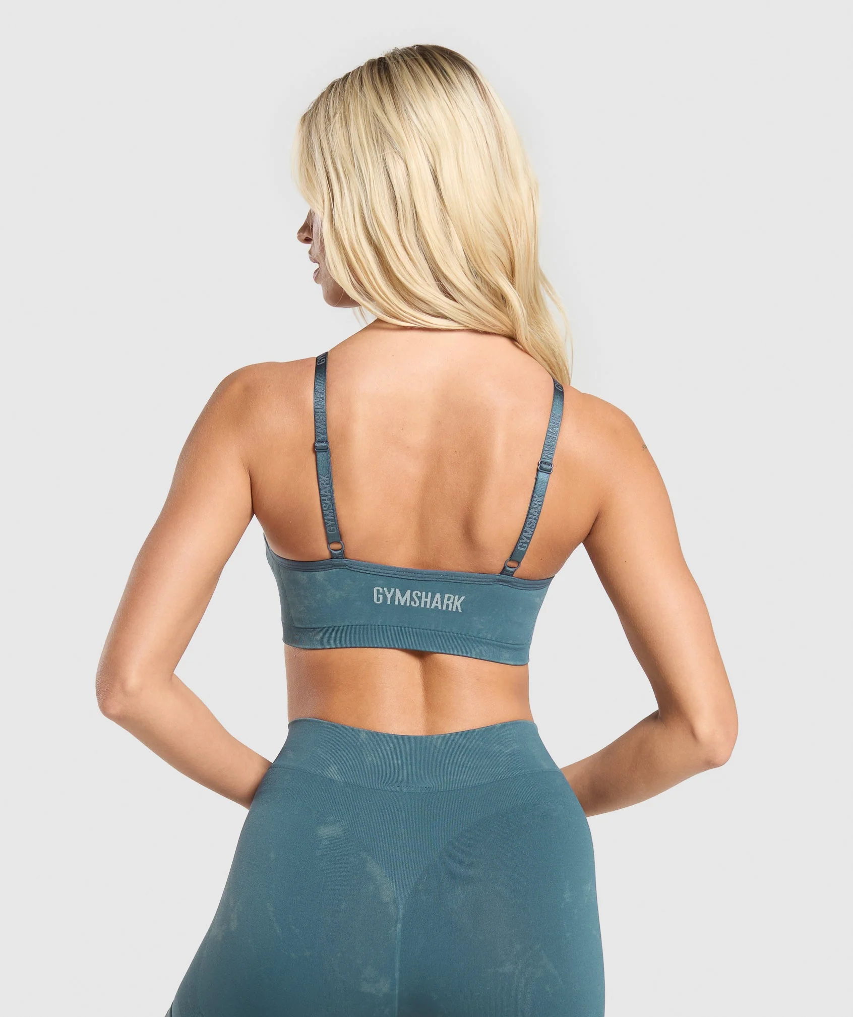 Gymshark Seamless V Neck Bralette - Cargo Blue