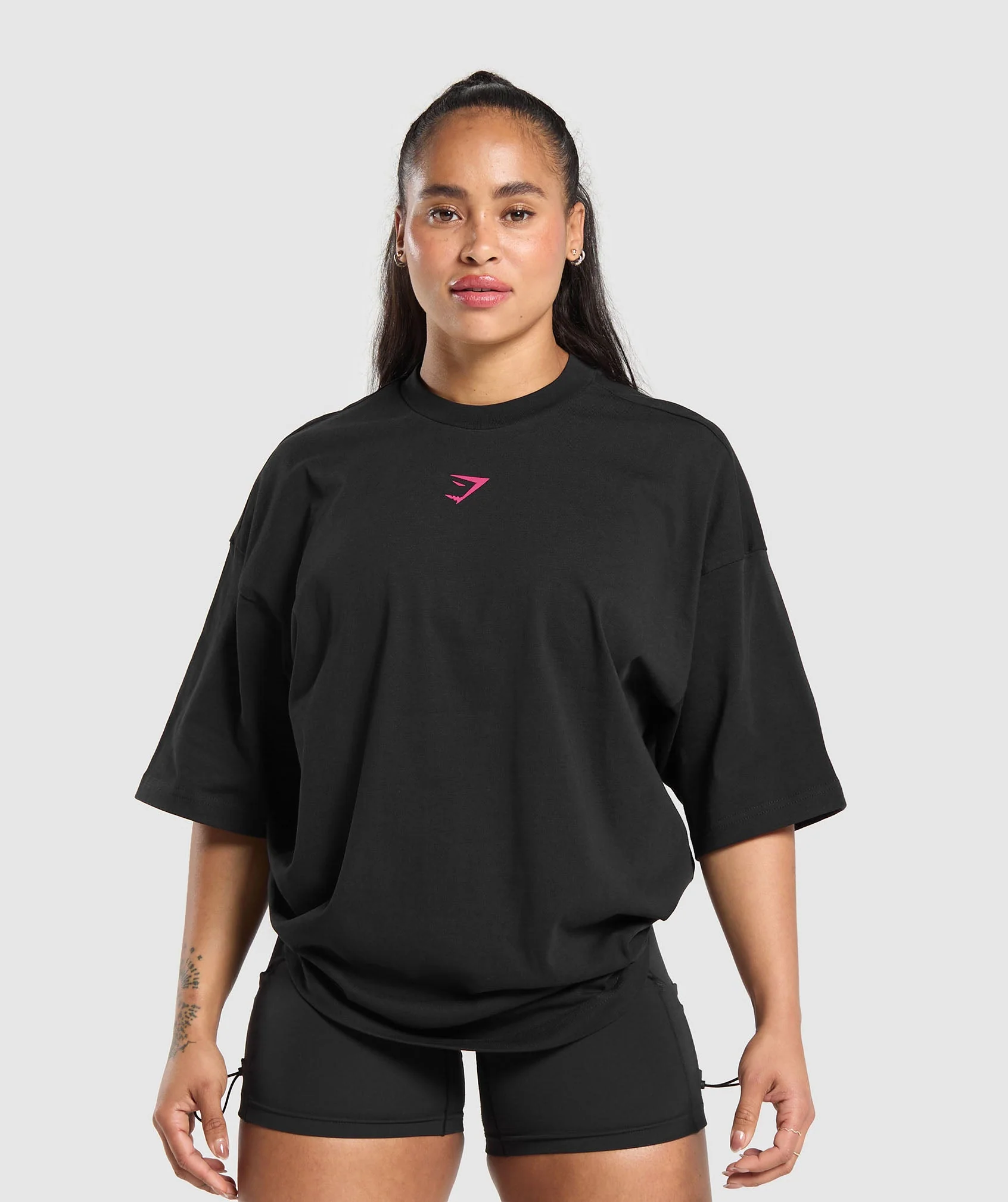 Gymshark American Muscle Oversized T-Shirt - Black