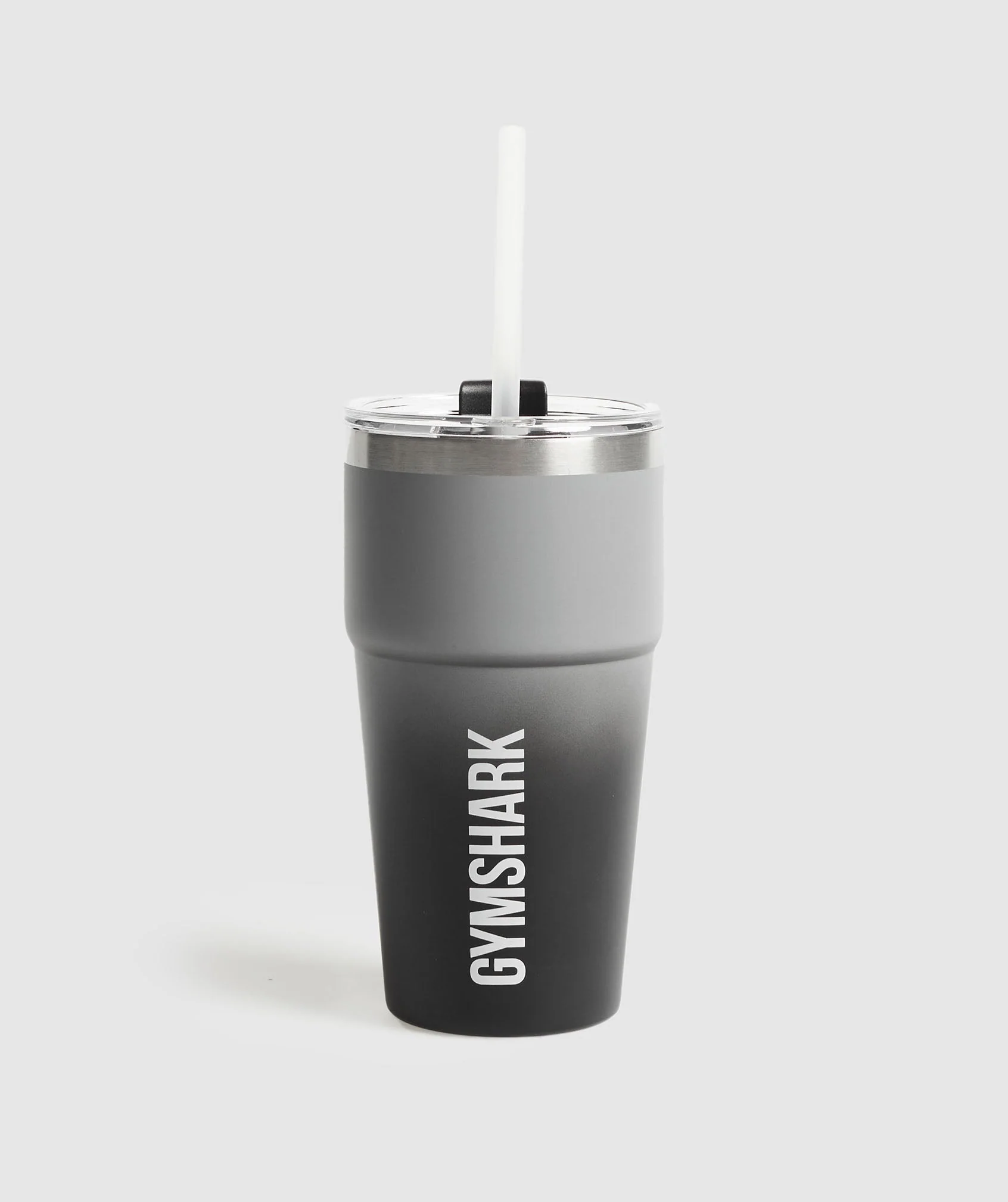 Gymshark Insulated Straw Cup - Smokey Grey/Black