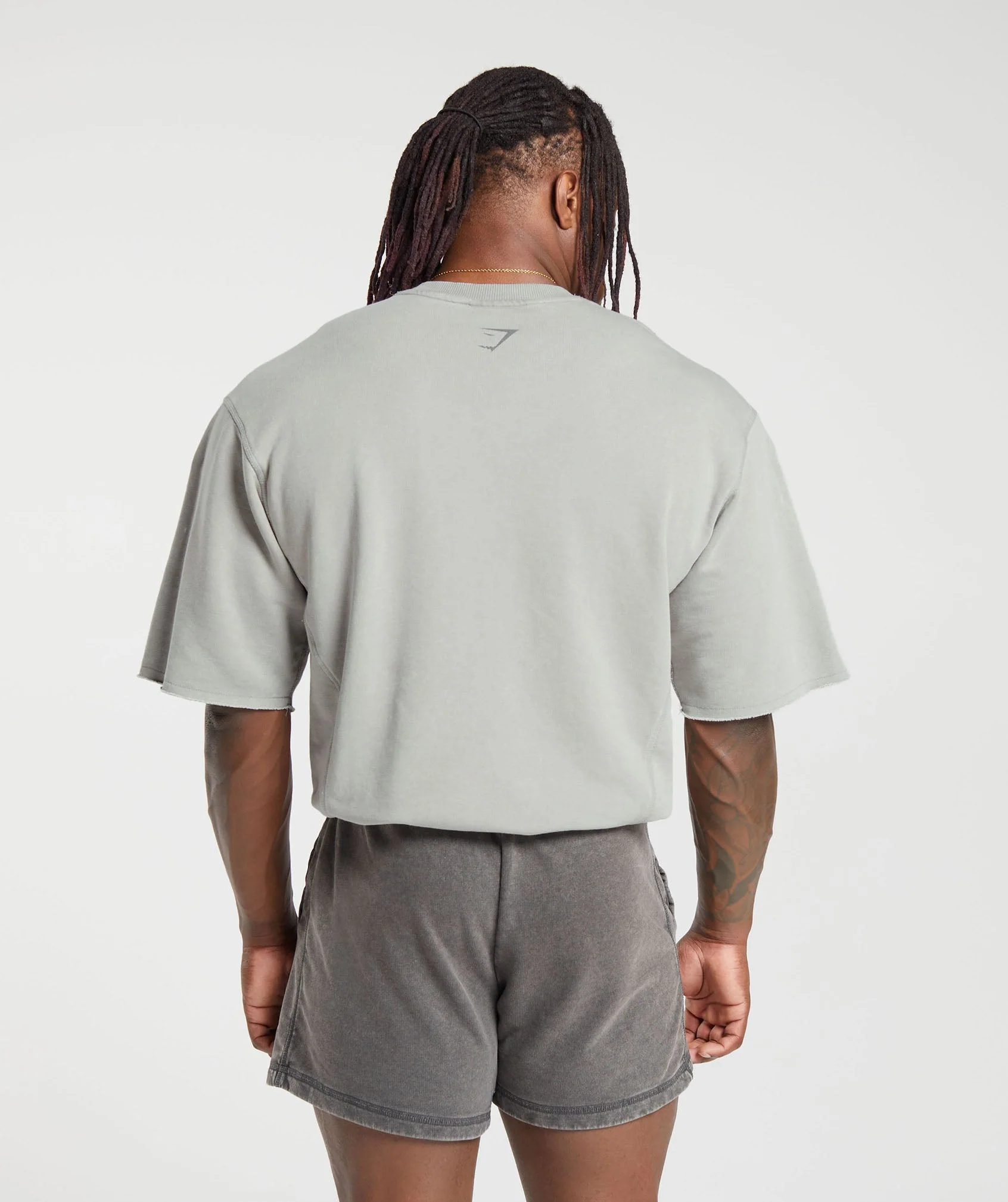 Gymshark Heritage Washed Short Sleeve Crew - Smokey Grey