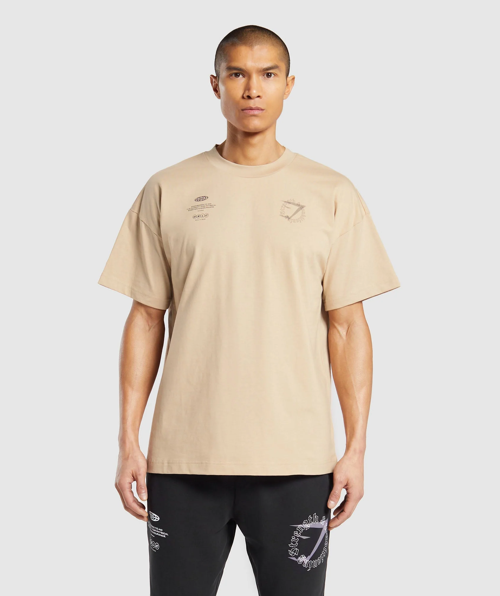 Gymshark Strength and Conditioning T-Shirt - Vanilla Beige