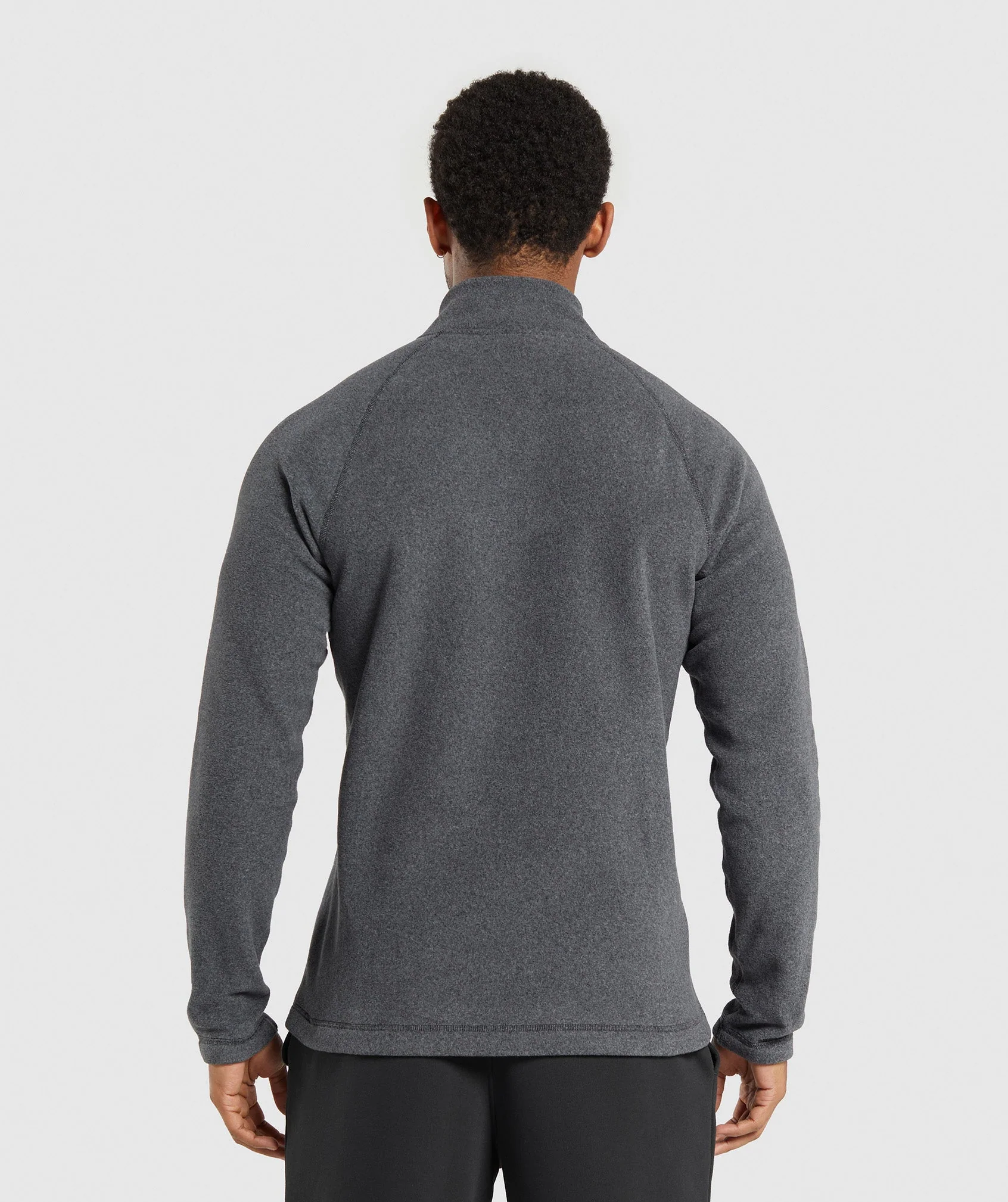 Gymshark Fleece 1/4 Zip - Black/Graphite Grey
