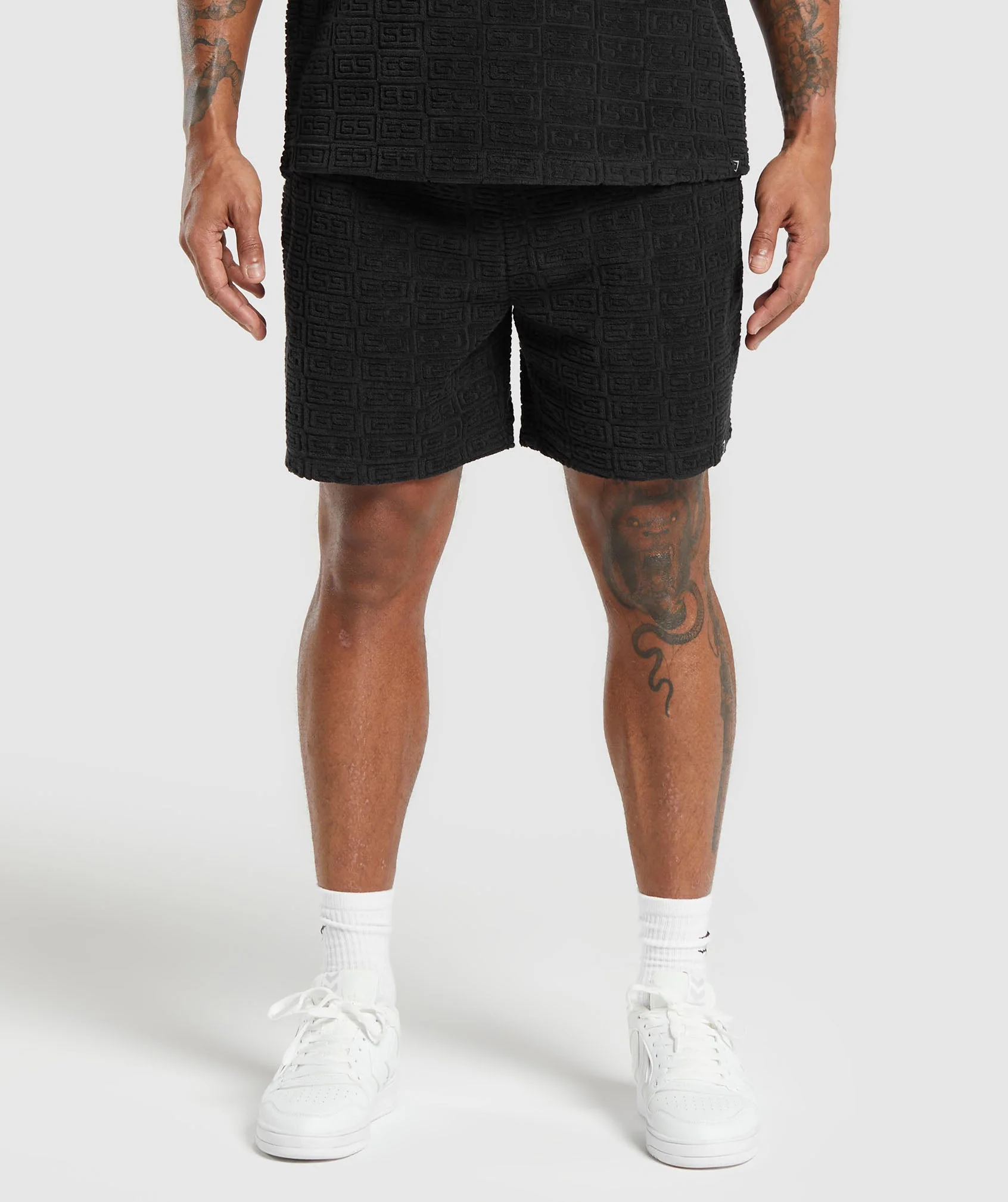 Gymshark Towelling 7 Shorts - Black