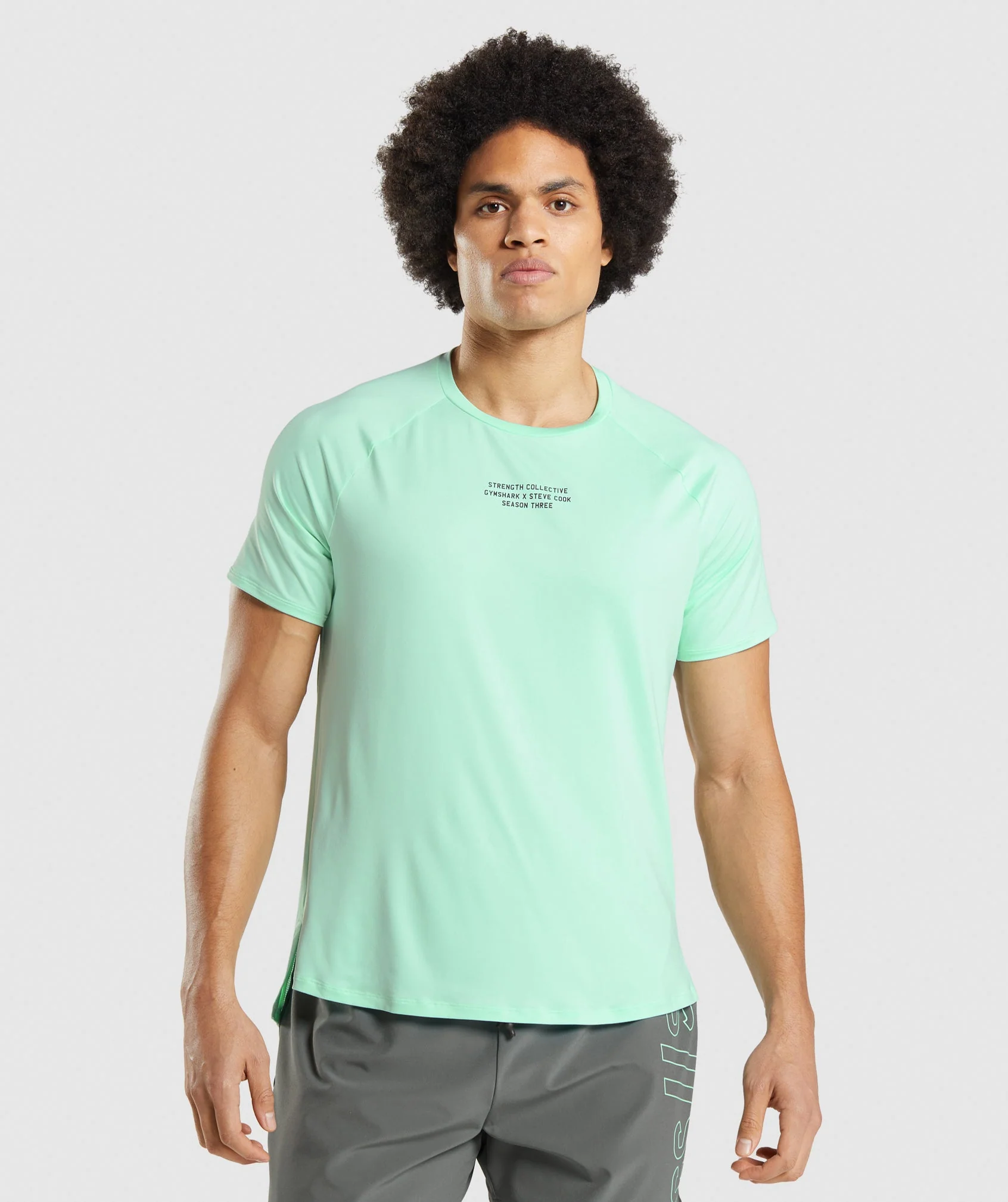 Gymshark//Steve Cook T-Shirt - Turbo Blue