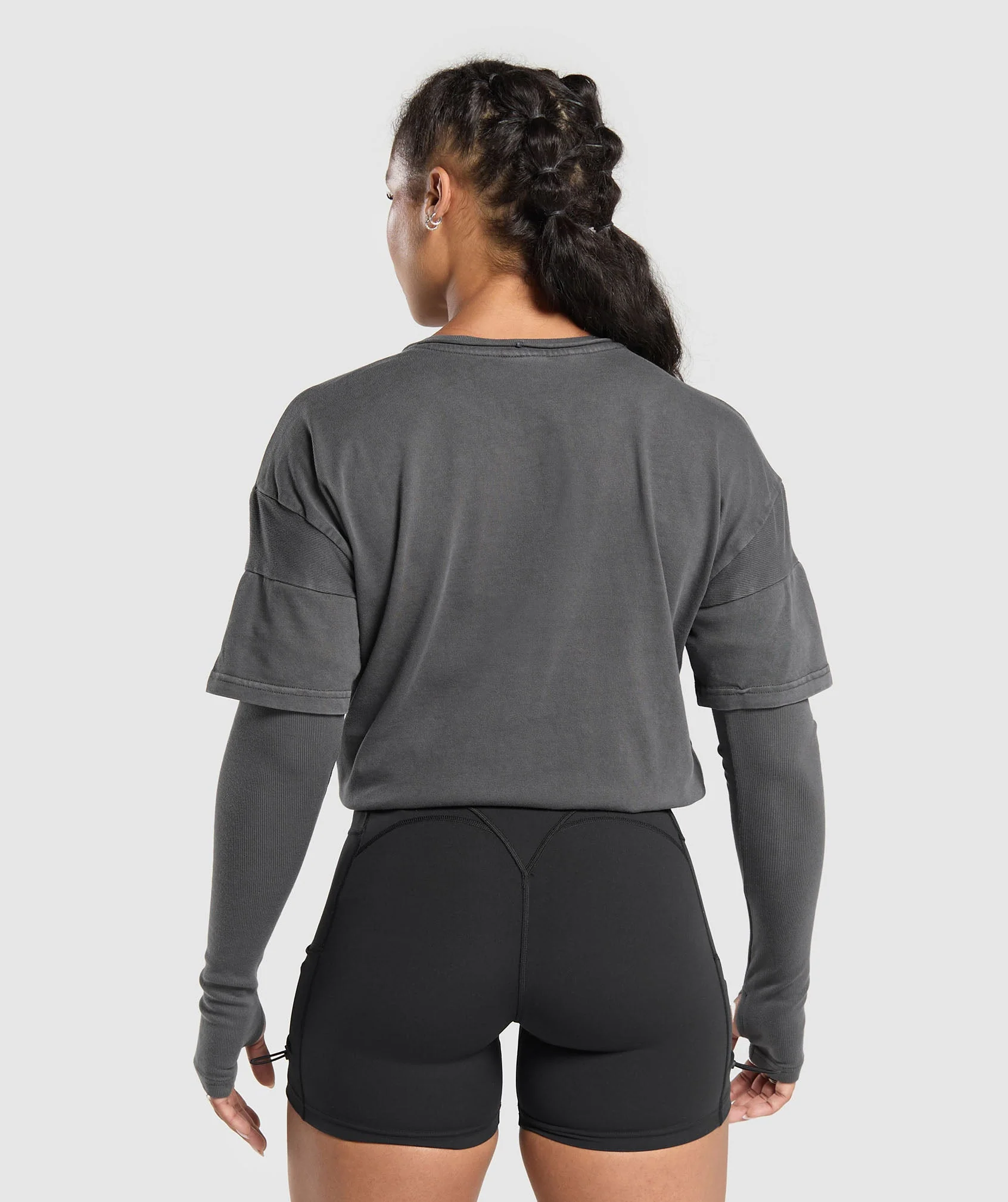 Gymshark Premium Legacy Washed 2-in-1 Long Sleeve - Black