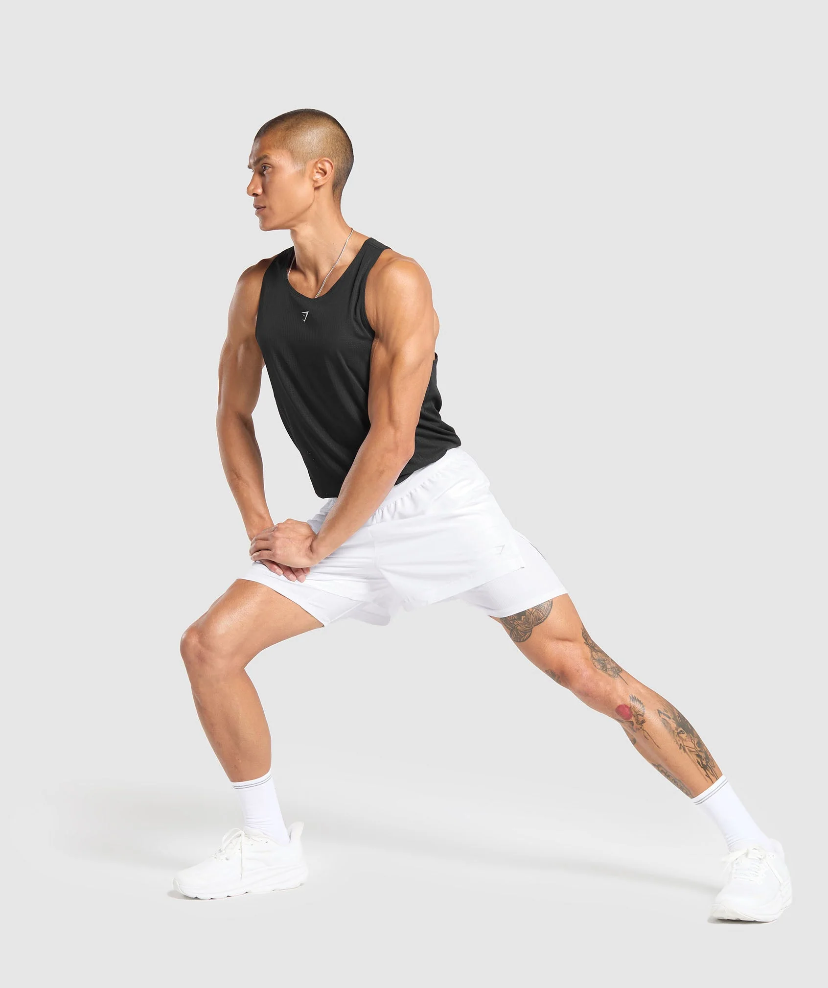 Gymshark Running 2 in 1 Shorts - White