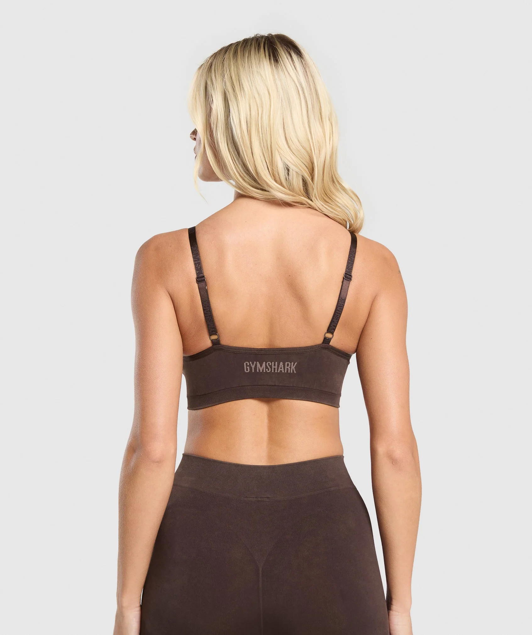 Gymshark Seamless V Neck Bralette - Heritage Brown