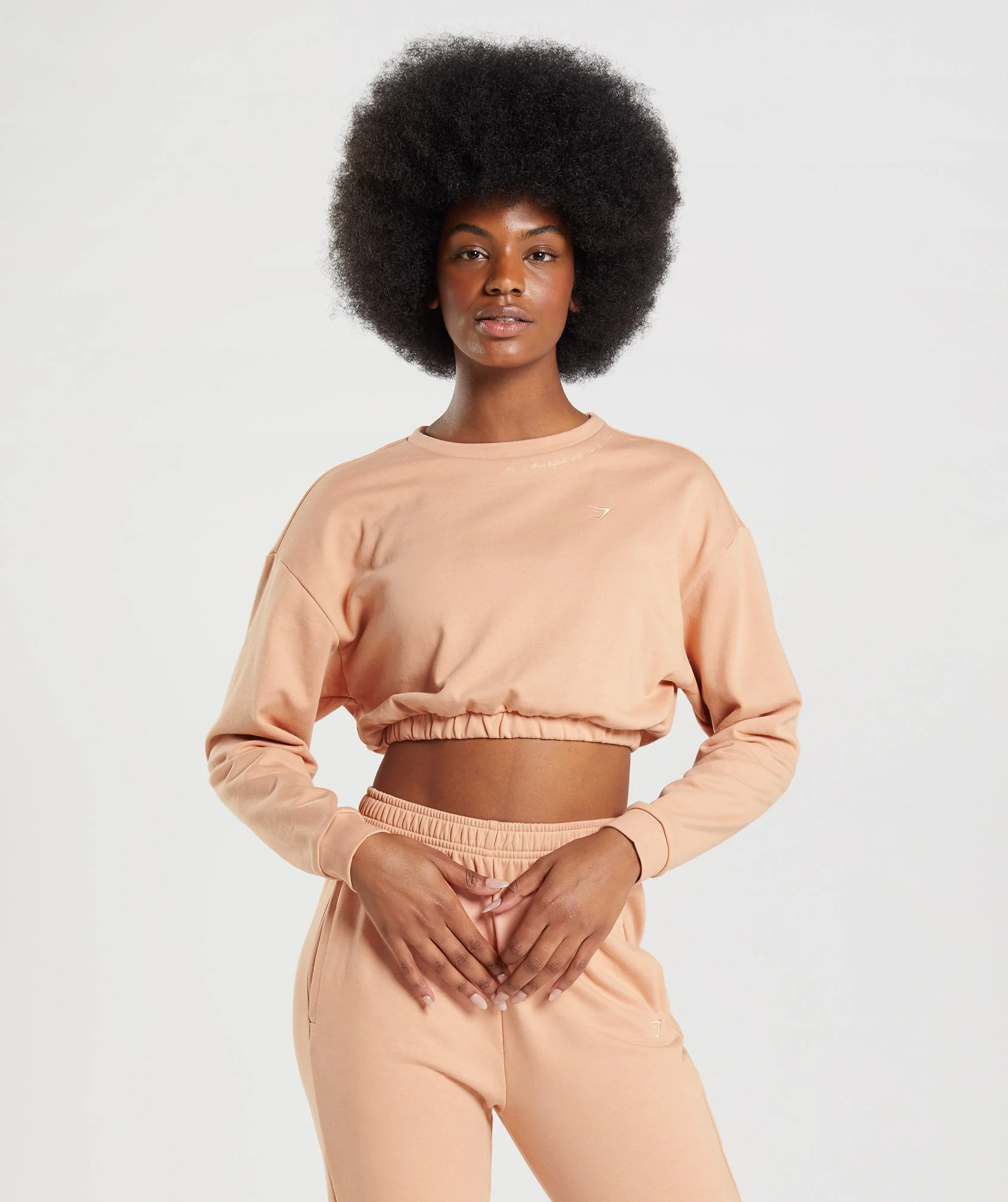 Gymshark Whitney Cropped Pullover - Sunset Beige