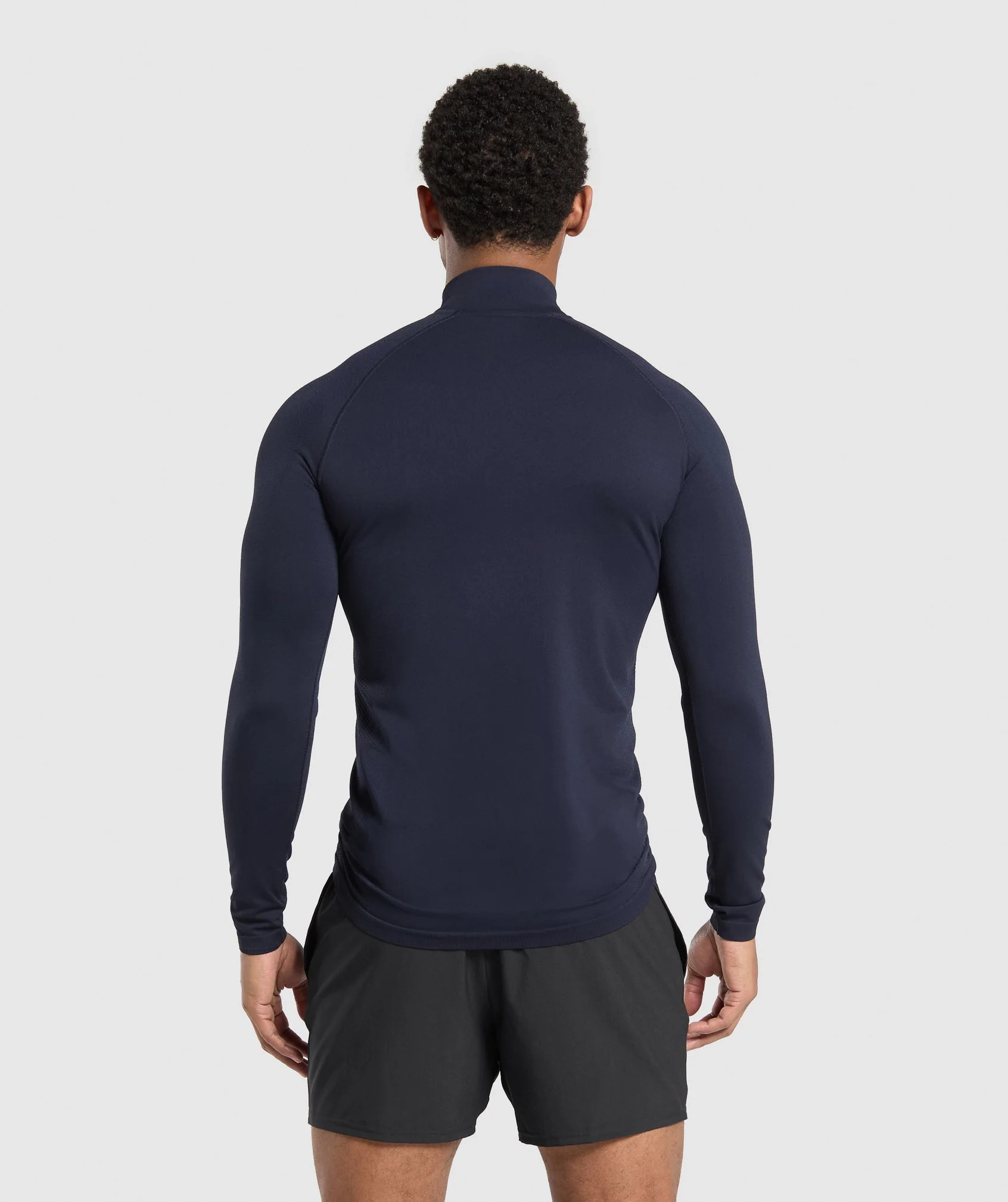 Gymshark Vital Seamless 1/4 Zip - Navy/Heavy Blue