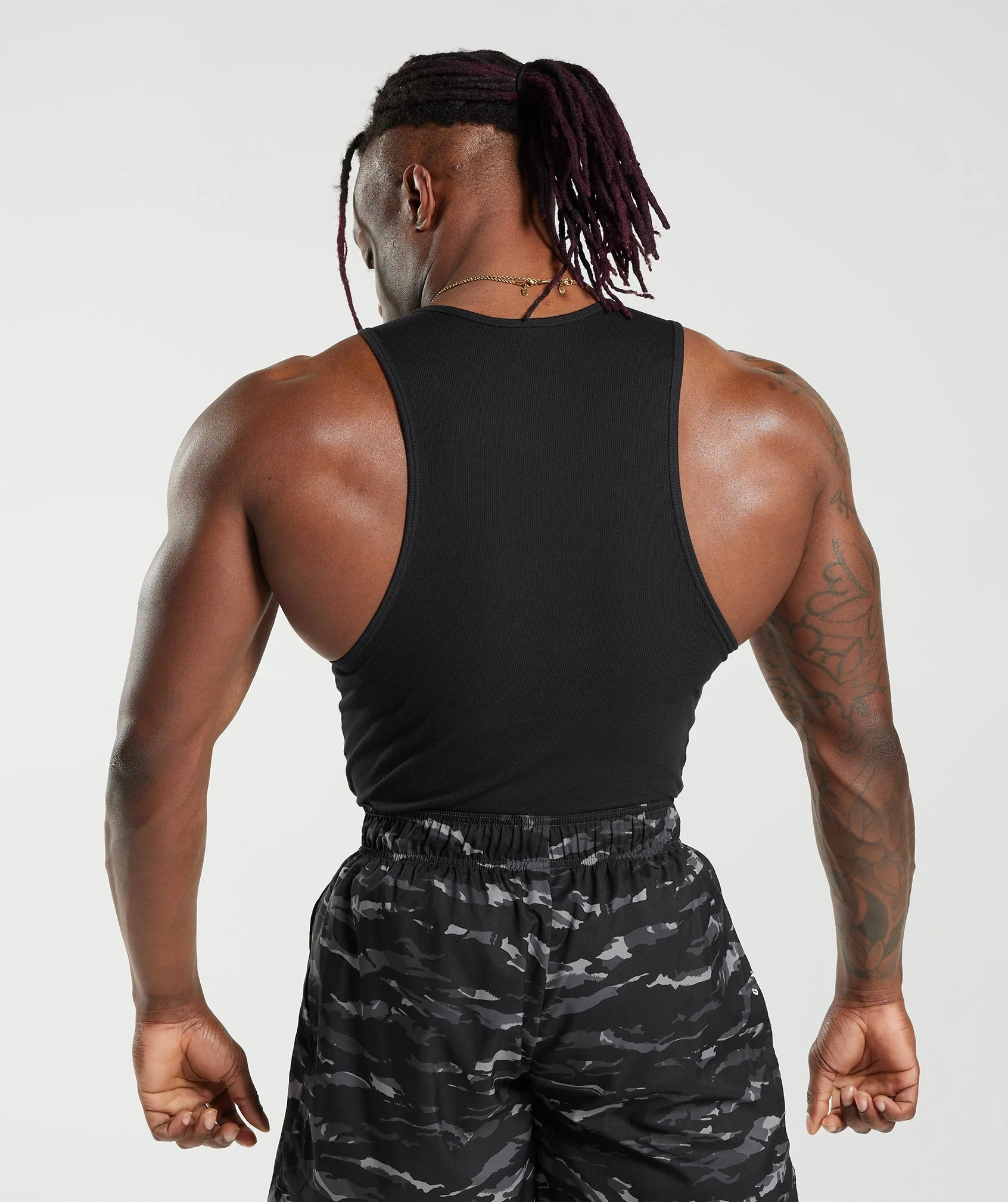 Gymshark Ribbed Tank 1PK - Black