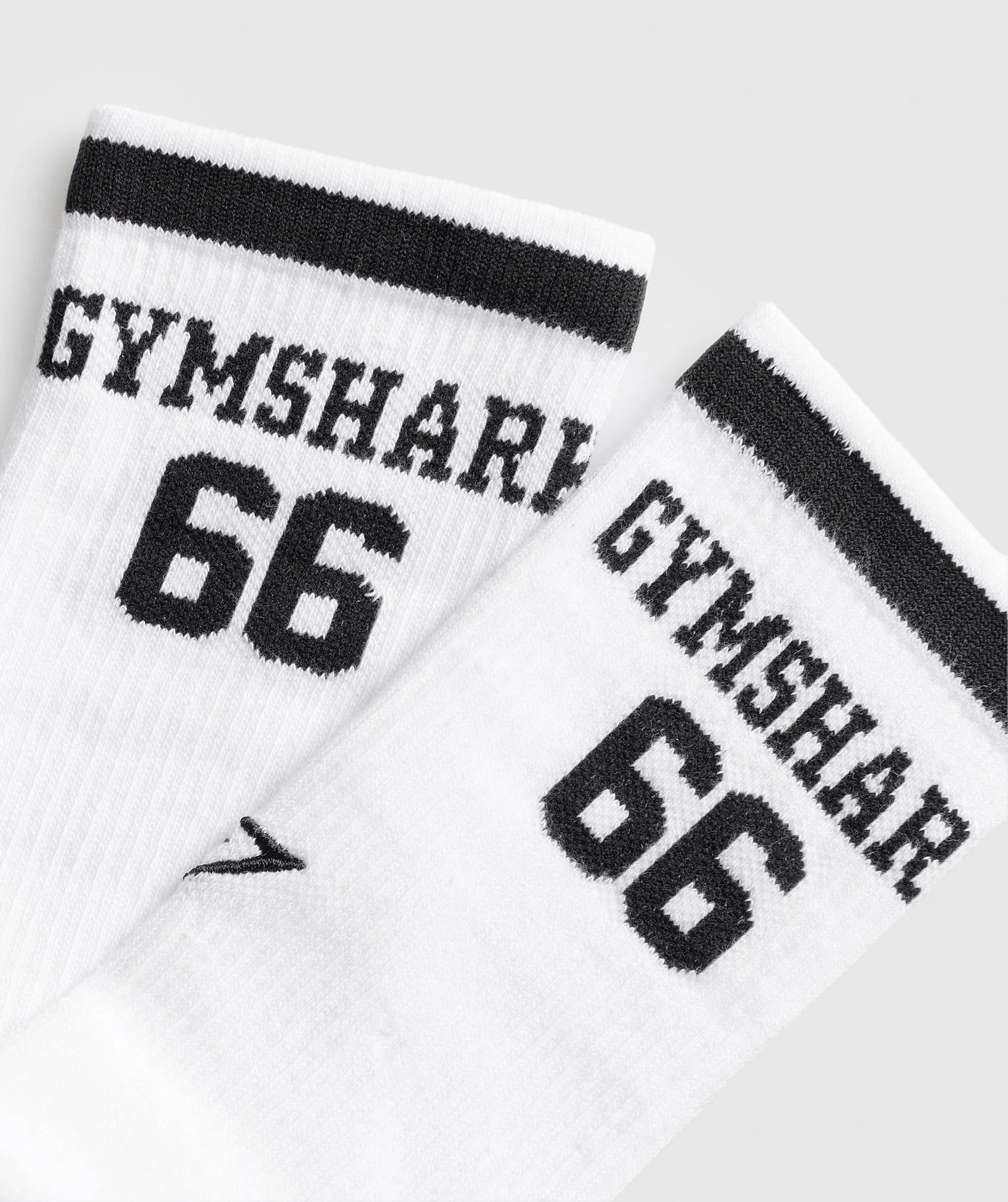 Gymshark Collegiate Graphic Crew Sock - White