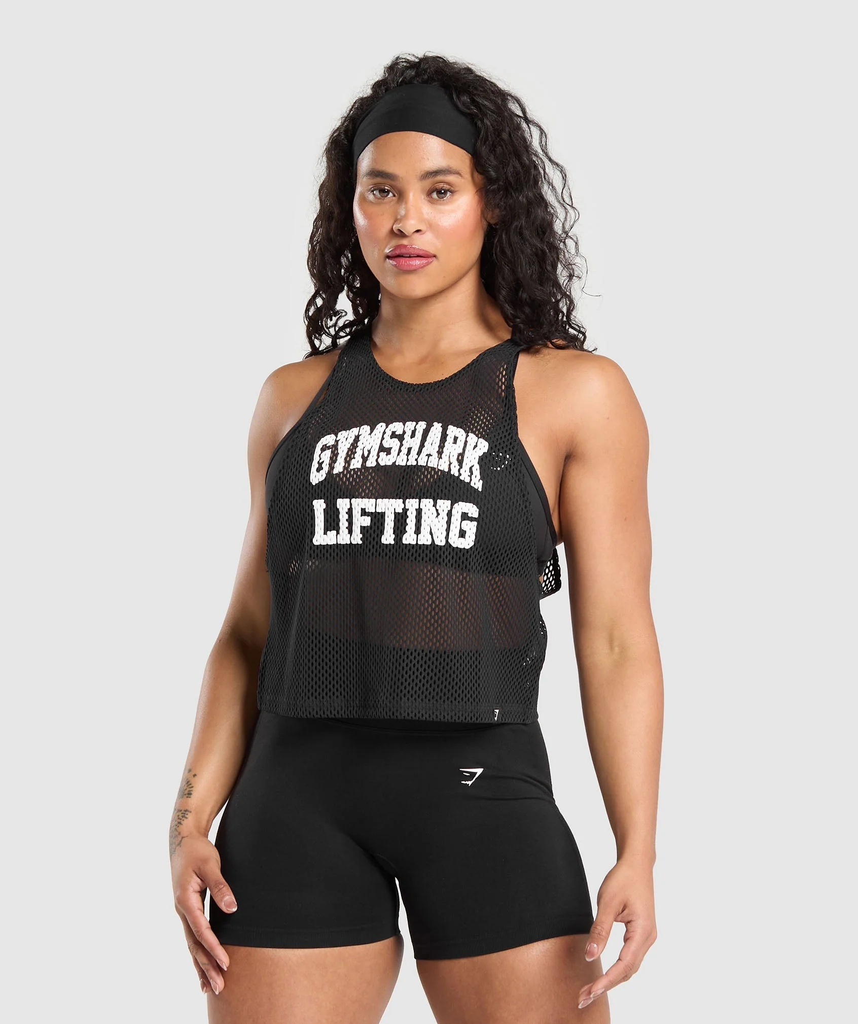 Gymshark Rest Day Mesh Midi Tank - Black