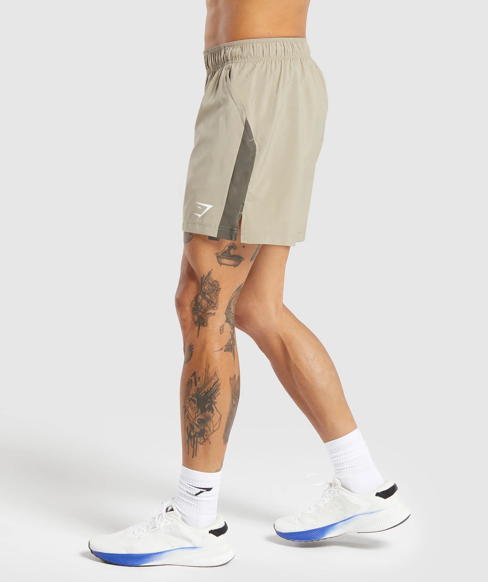 Gymshark Sport 7 Shorts - Sand Brown/Camo Brown