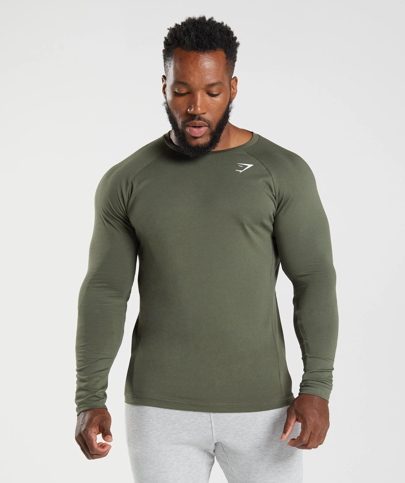 Gymshark React Long Sleeve Top - Core Olive