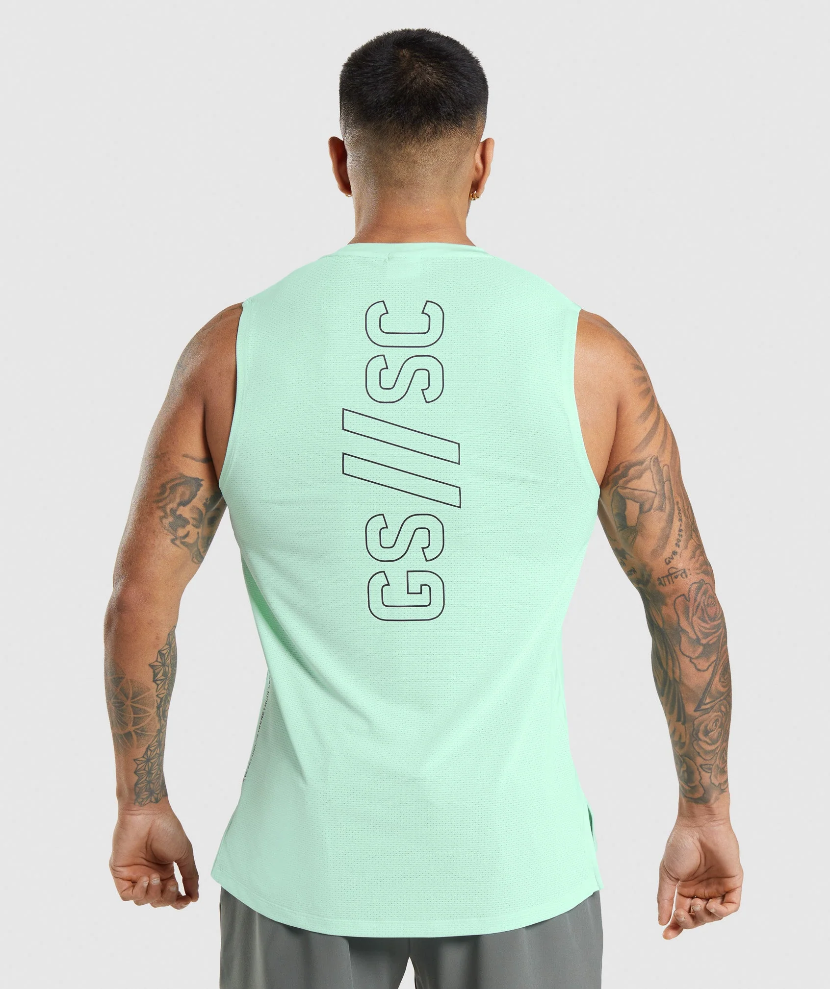 Gymshark//Steve Cook Tank - Turbo Blue