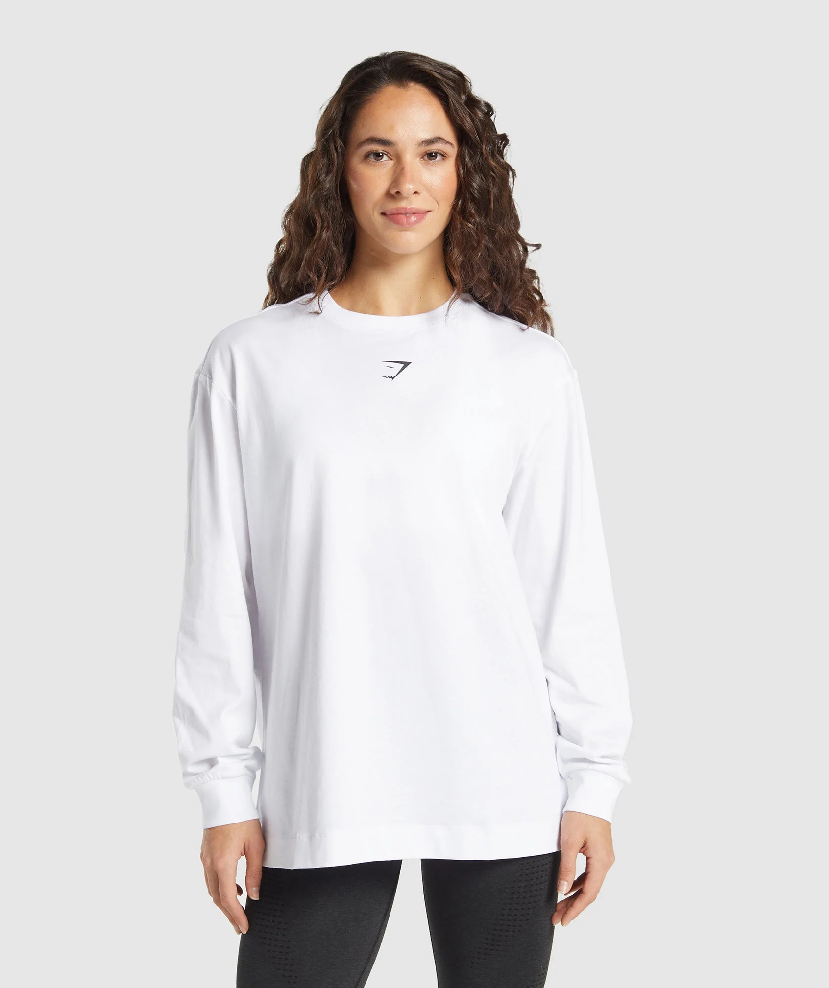 Gymshark Fraction Long Sleeve T-Shirt - White