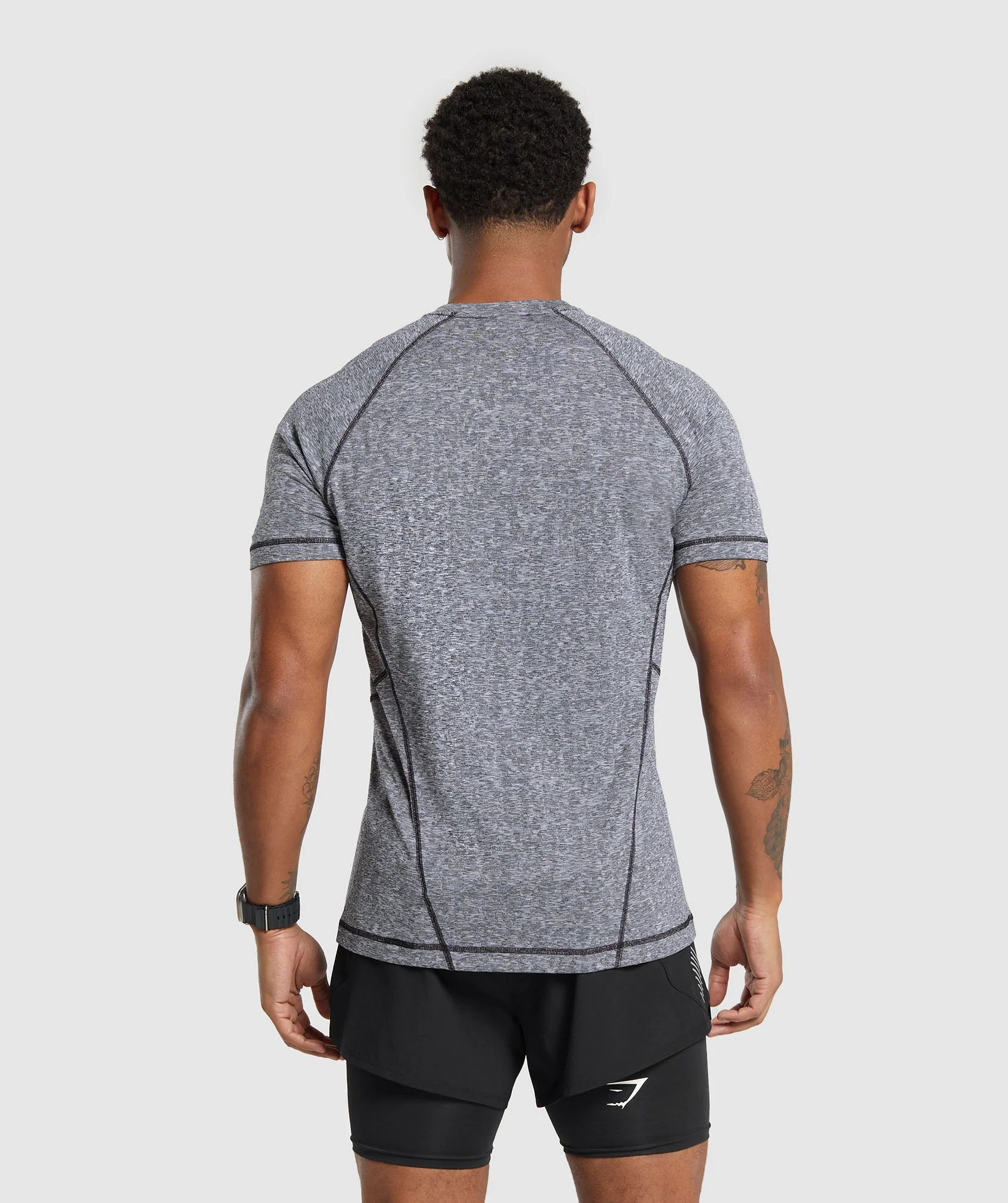 Gymshark Apex T-Shirt - Black/Light Grey