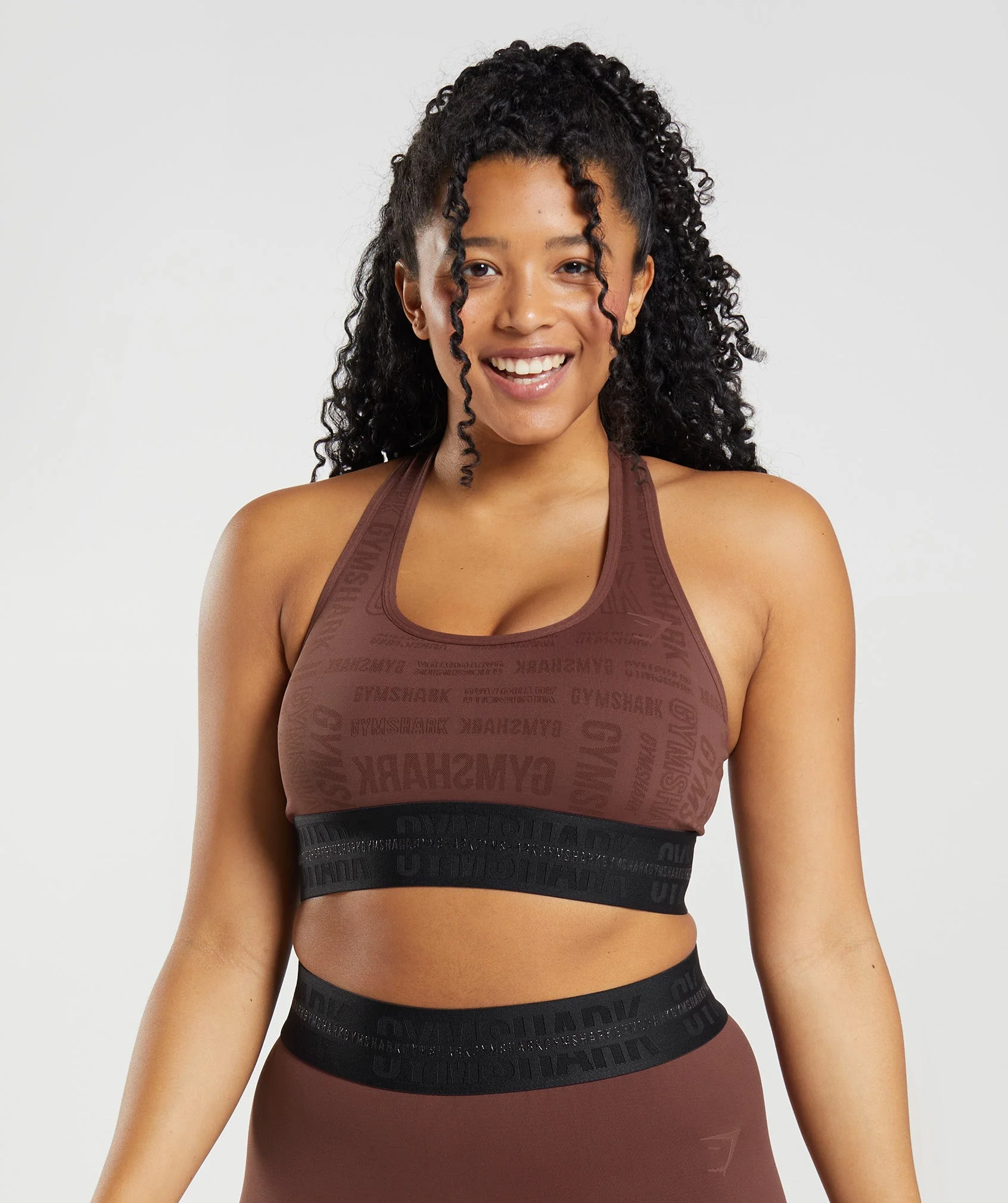 Gymshark Vision Sports Bra - Cherry Brown
