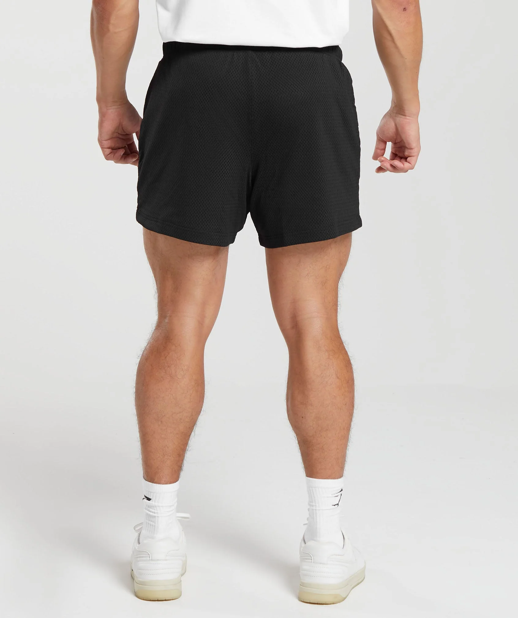 Gymshark Wordmark Mesh 5 Shorts - Black
