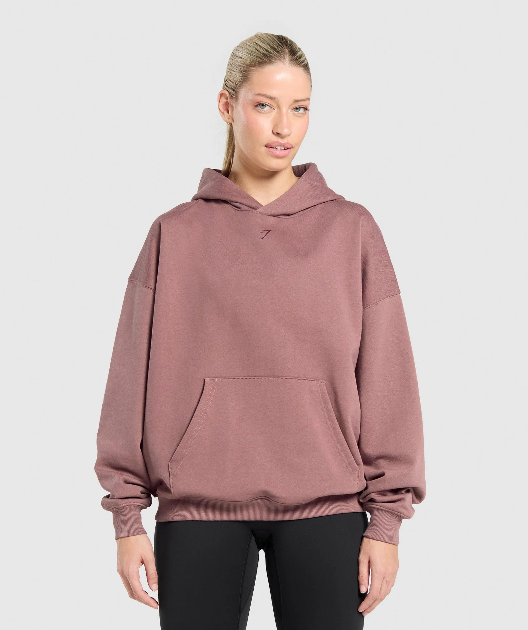 Gymshark Retro Lifting Oversized Hoodie - Brick Brown