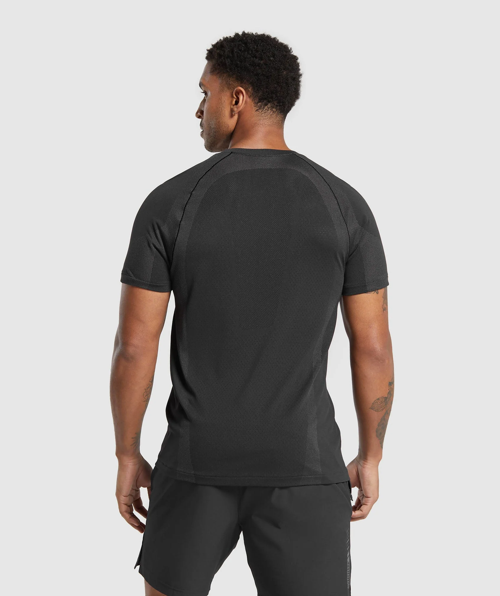 Gymshark Apex Seamless T-Shirt - Black/Dark Grey