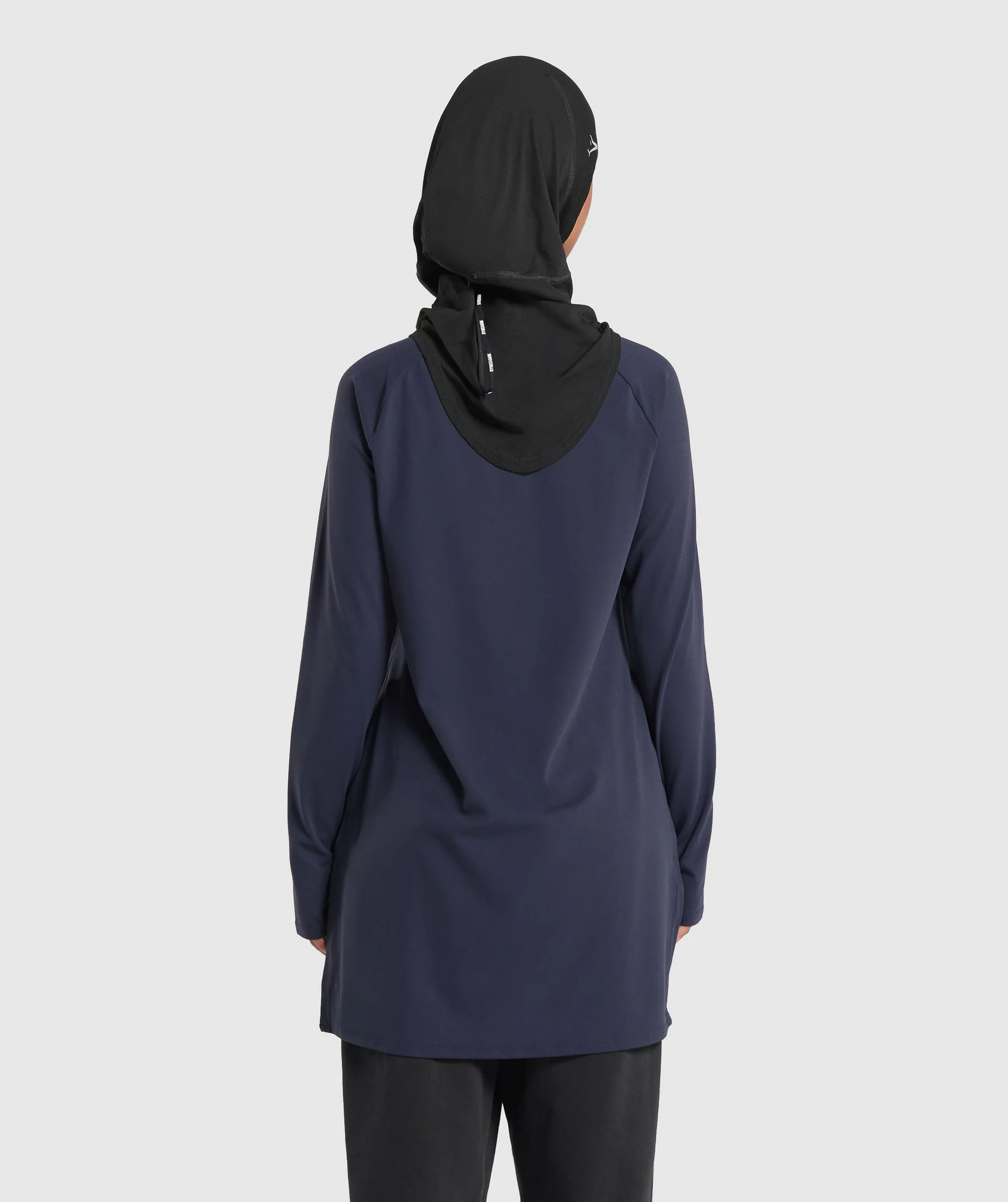 Gymshark Long Line Long Sleeve Top - Heavy Blue
