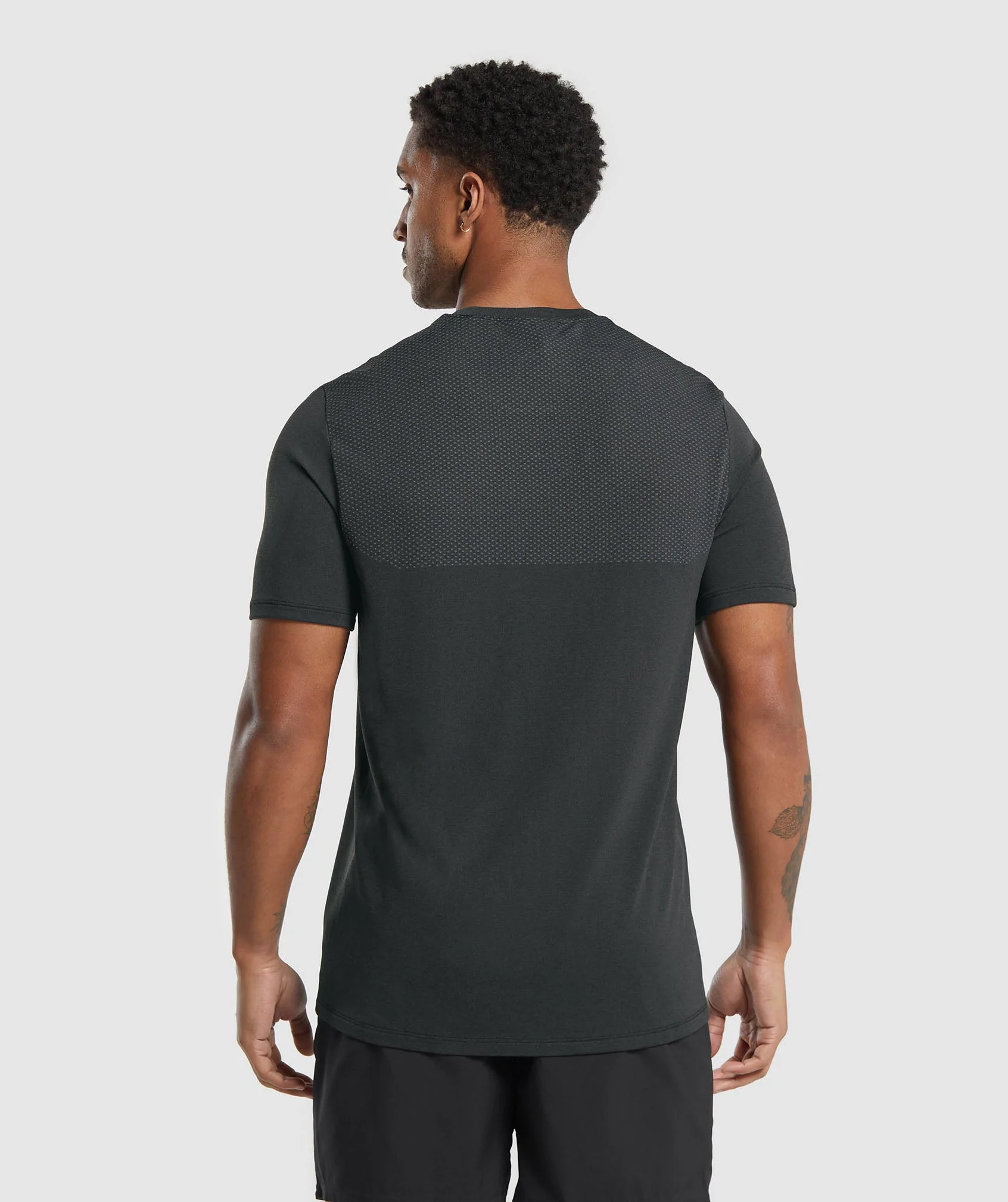Gymshark Vital Seamless T-Shirt - Black/Medium Grey Marl