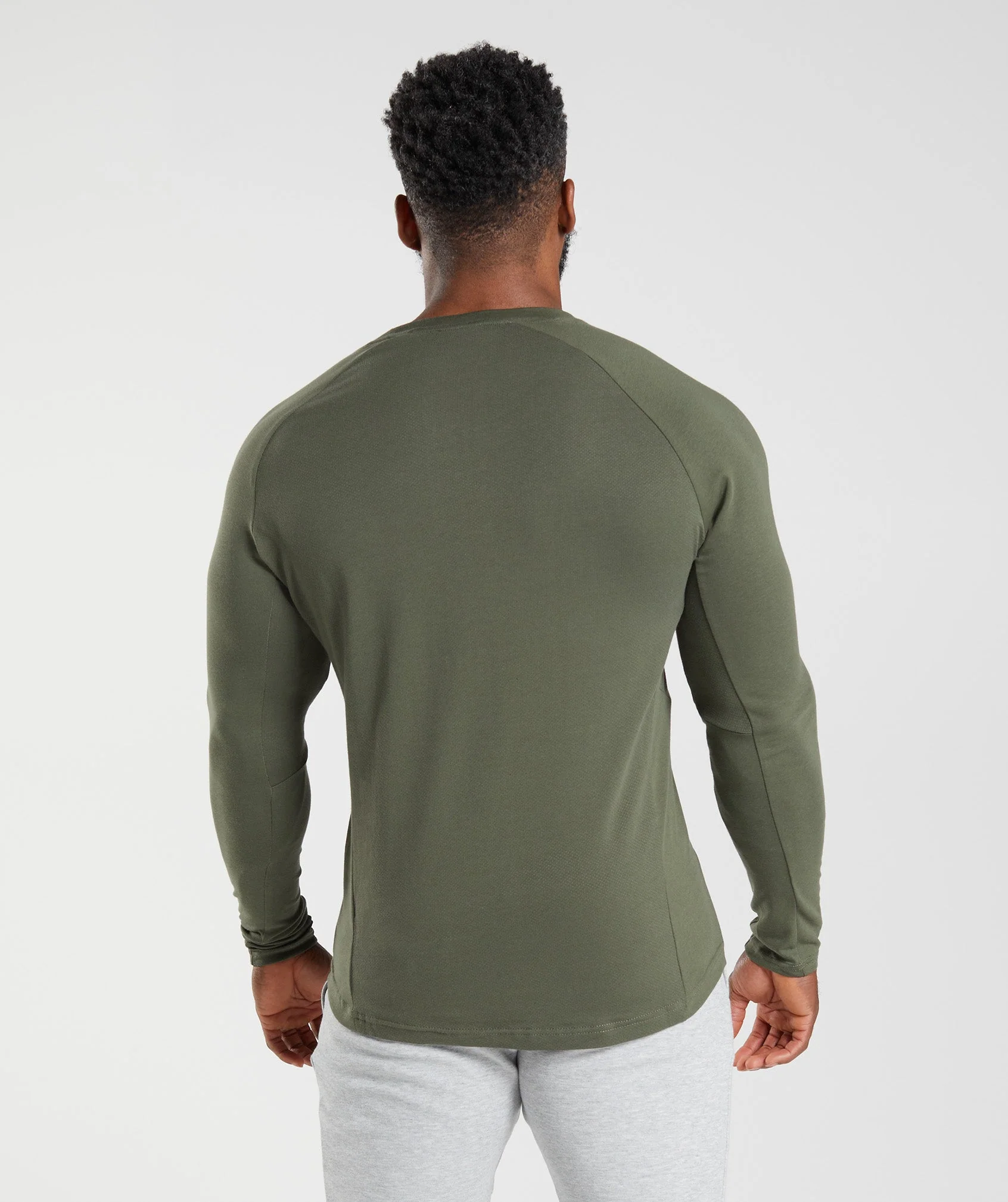 Gymshark React Long Sleeve Top - Core Olive