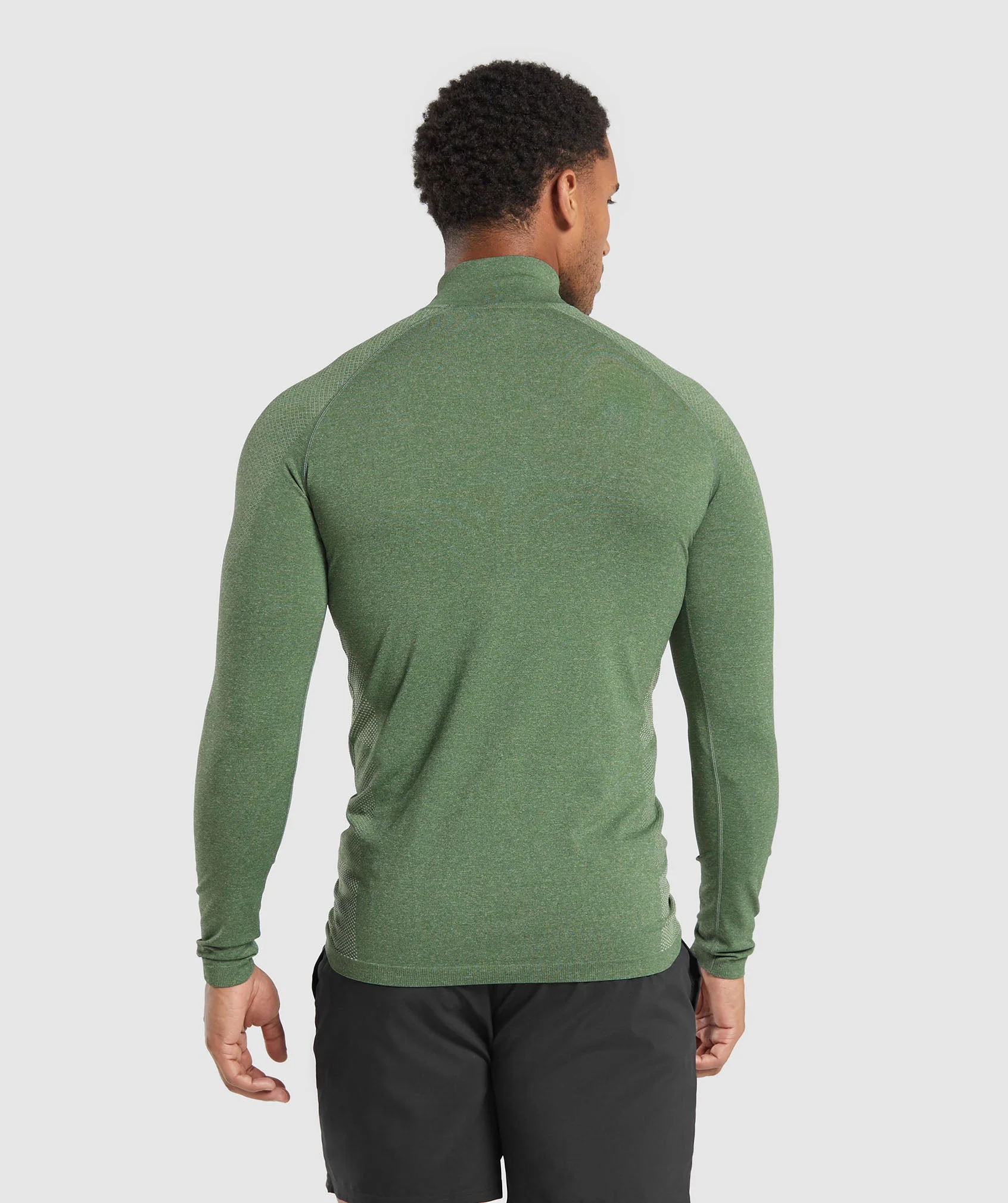Gymshark Vital Seamless 1/4 Zip - Faded Green/Force Green