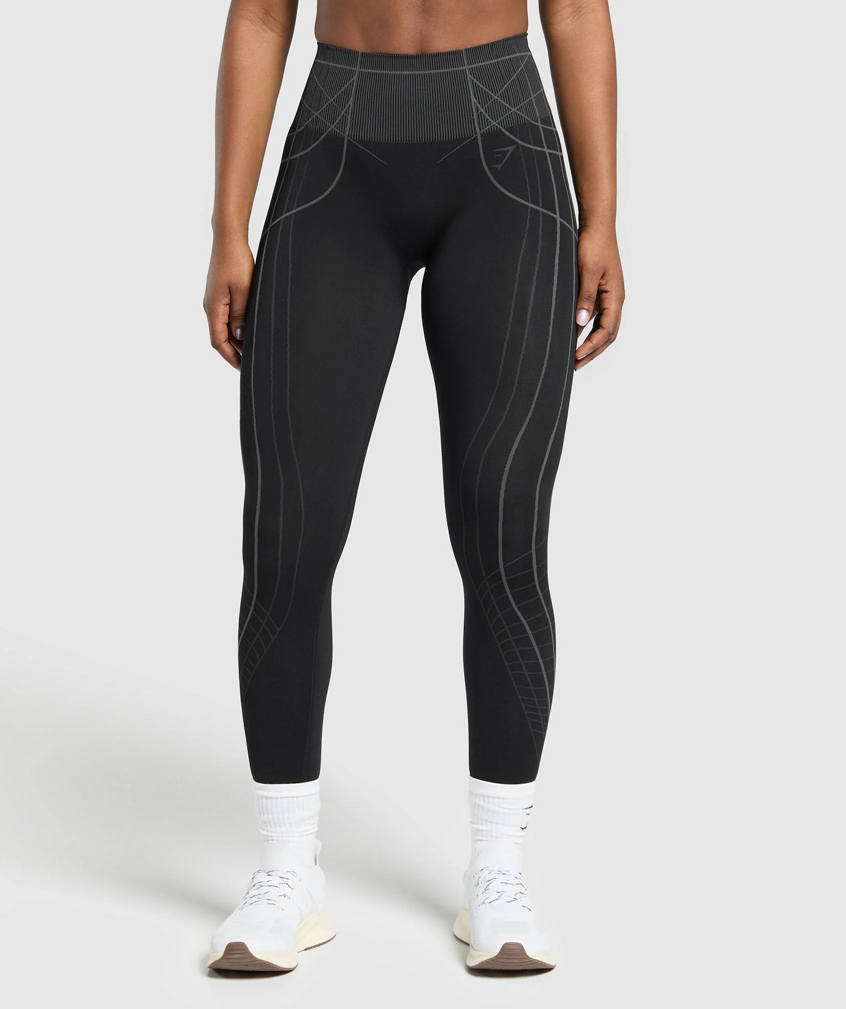 Gymshark Apex Seamless Leggings - Black/Graphite Grey