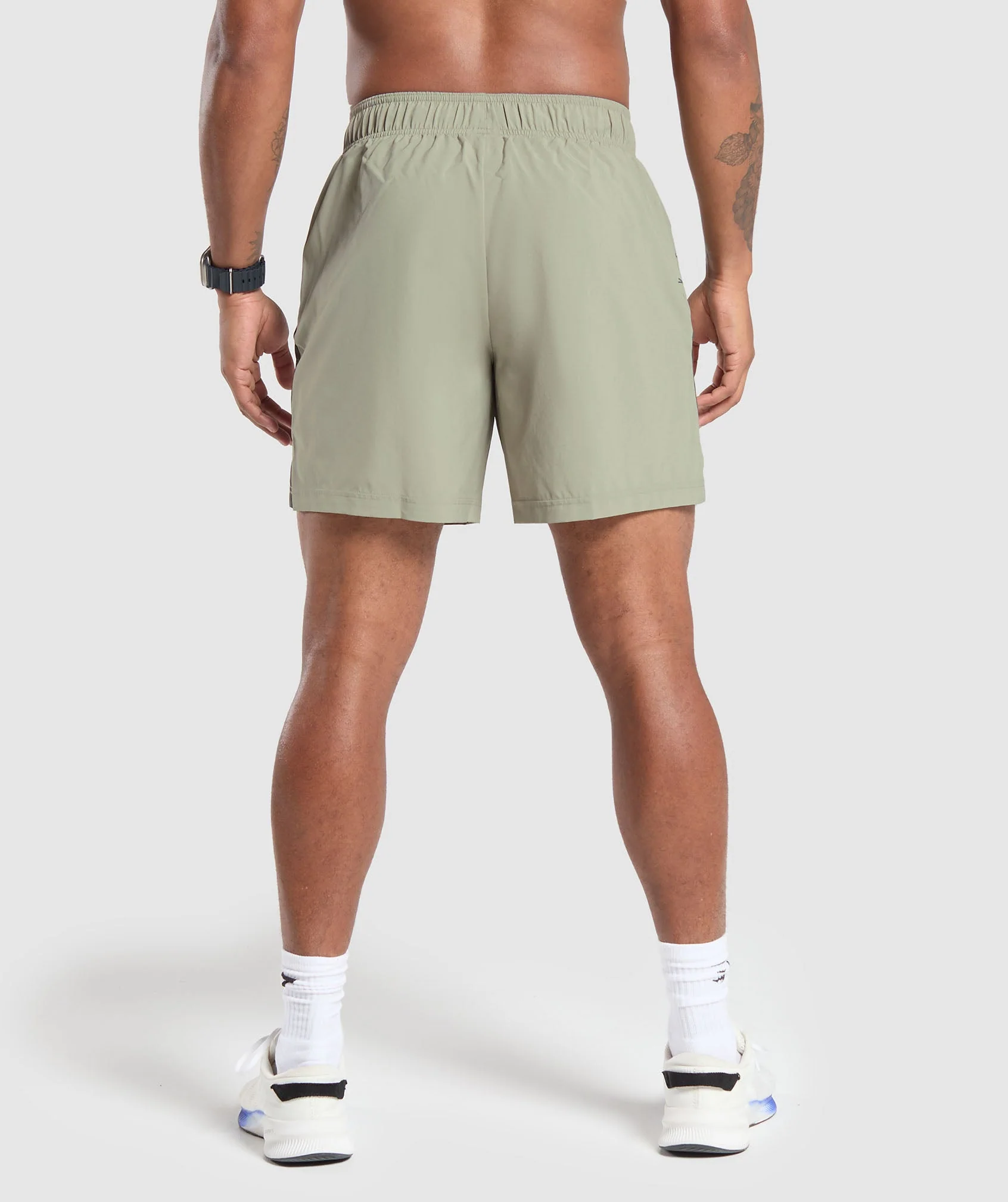 Gymshark Sport 7 Short - Chalk Green/Strength Green