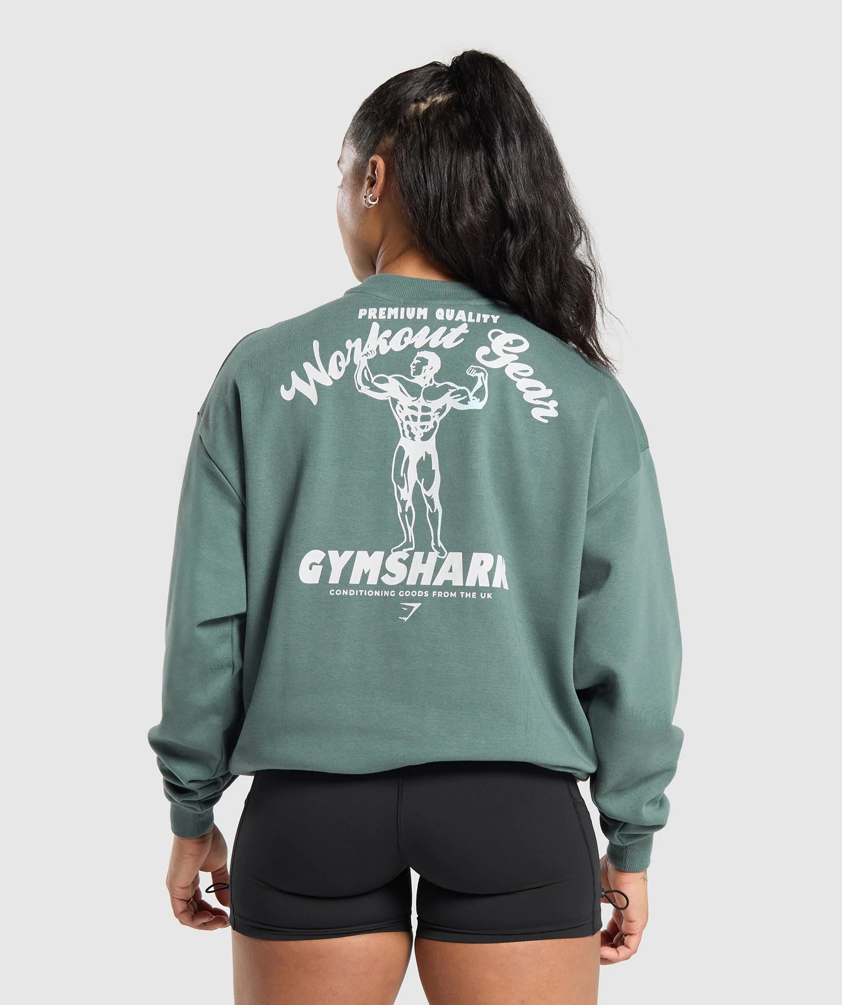 Gymshark Workout Gear Oversized Sweatshirt - Cargo Teal