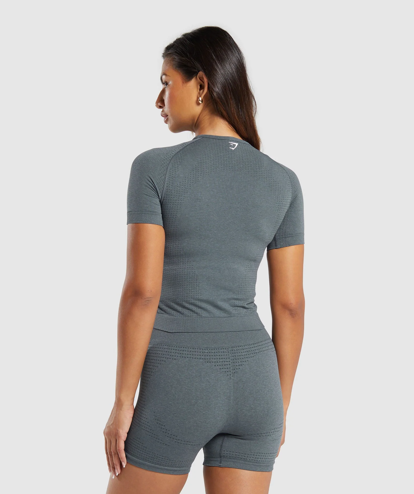 Gymshark Vital Seamless Tight T-Shirt - Strong Grey/ Marl