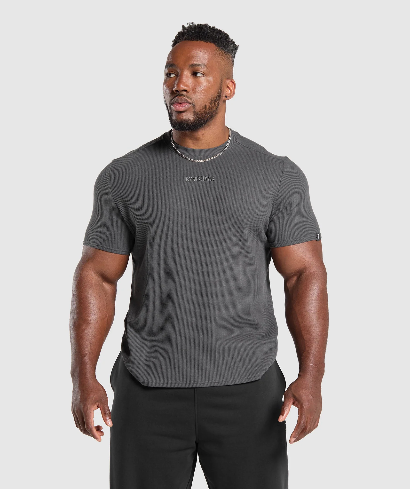 Gymshark Waffle T-Shirt - Onyx Grey