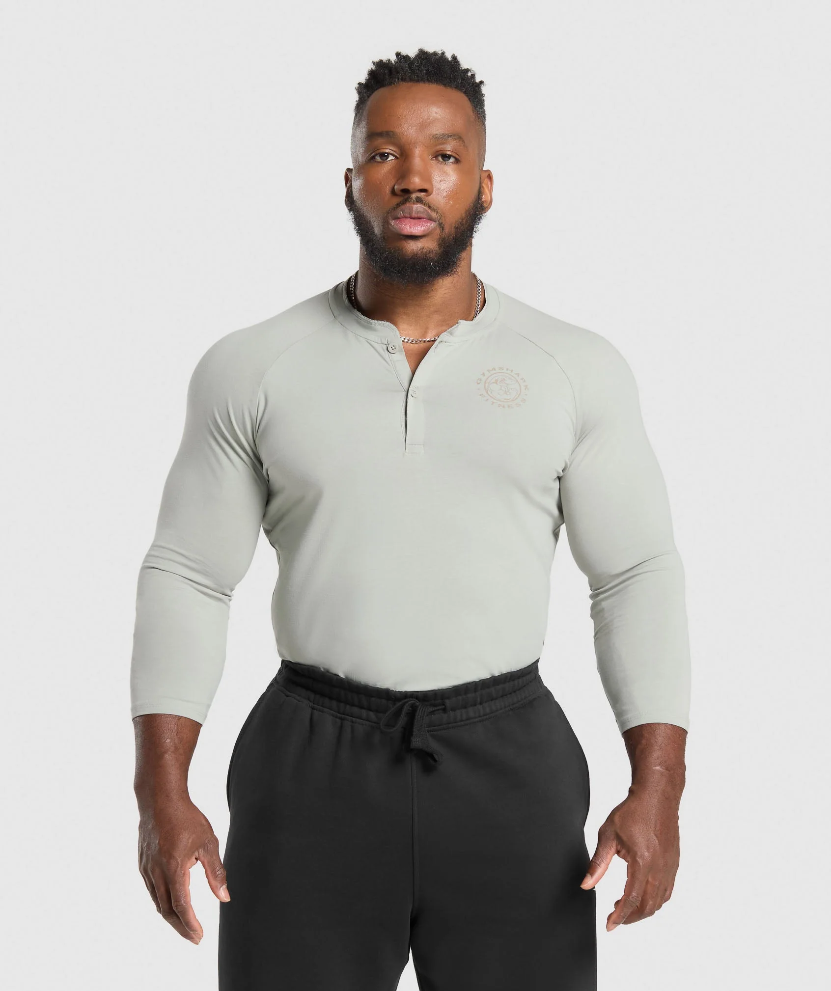 Gymshark Legacy Henley - Stone Grey